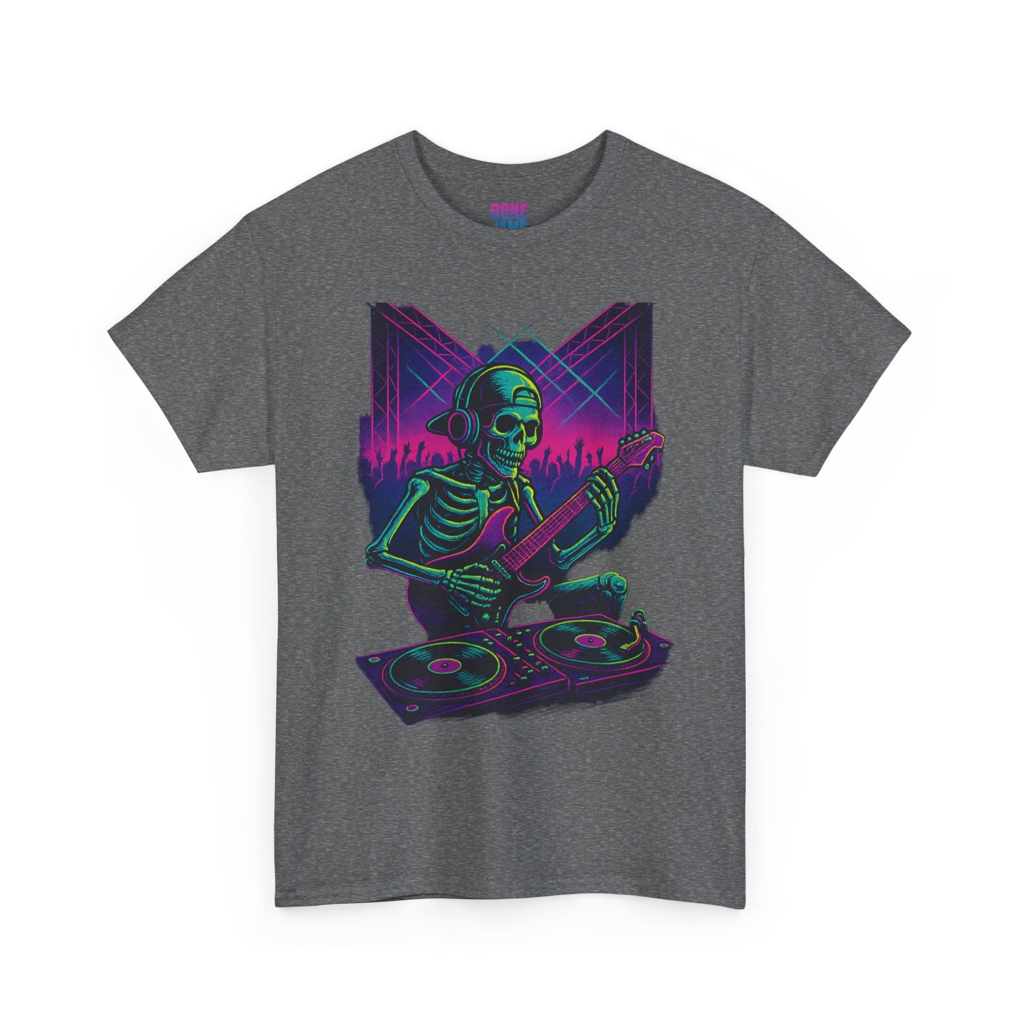 Bone Jams Rockin’ Skeleton, Tee | Loud Enough to Wake the Dead | Unisex Cotton Shirt for Music Lovers, Concerts, Halloween, Gifts