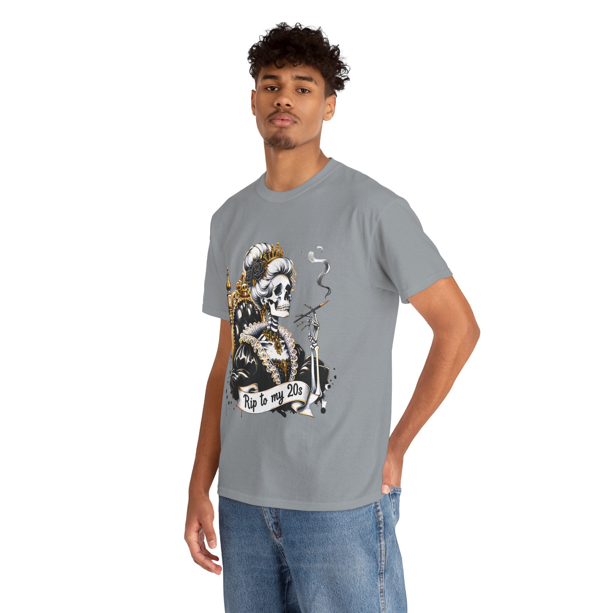 Rip to my 20s Tee, Heavy, Unisex Graphic Shirt, Birthday Gift, Casual Wear, Vintage Style, Floral Design T-shirt