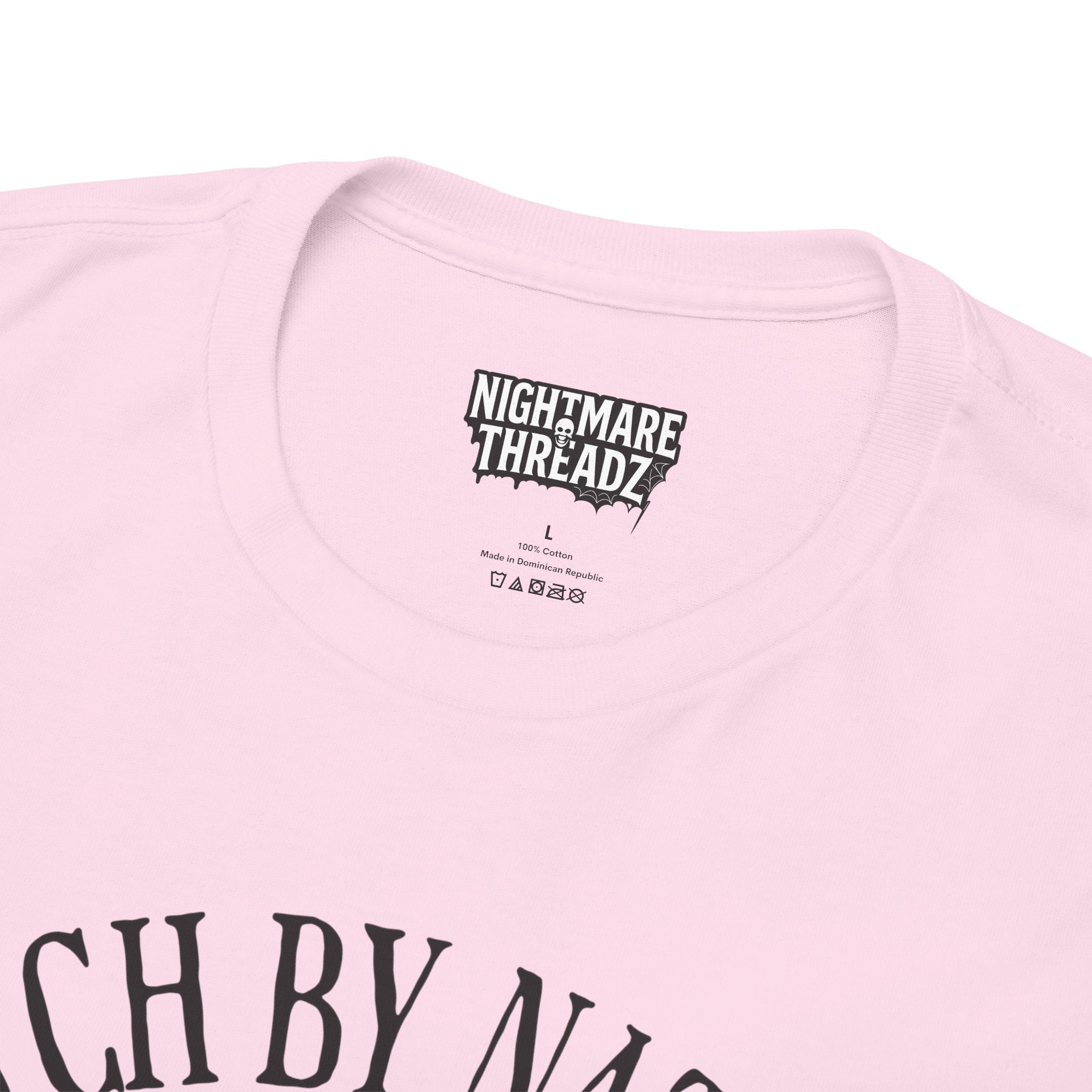 Witchy Cotton Tee - "Witch by Nature, Bitch by Choice" | Unisex Tee for Spooky Season, Boho Fashion, Festival Wear, Gift for Witches
