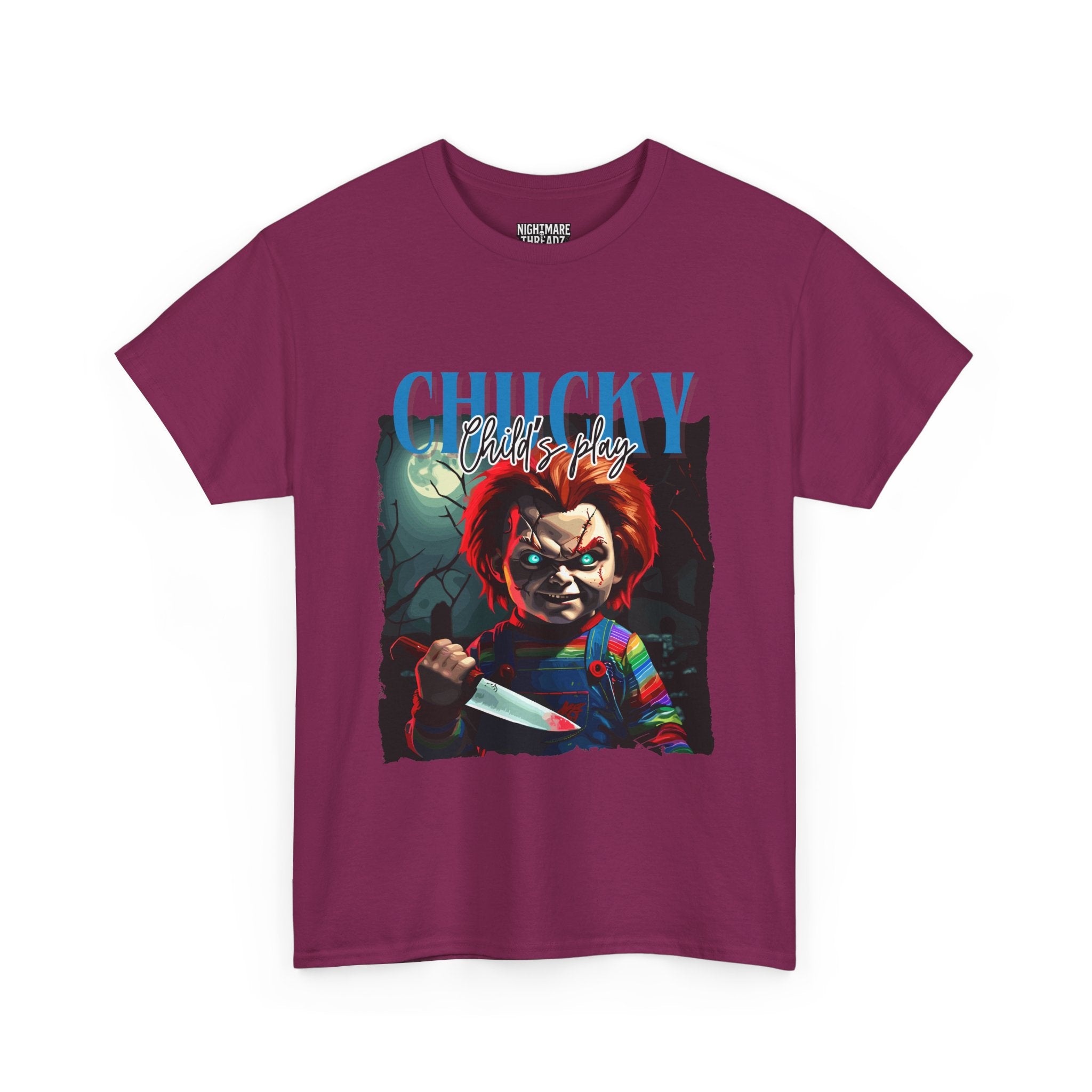 Chucky Horror Graphic Tee, Unisex Cotton Shirt, Halloween Costume, Horror Movie Gift, Spooky T-Shirt, Horror Fan Apparel