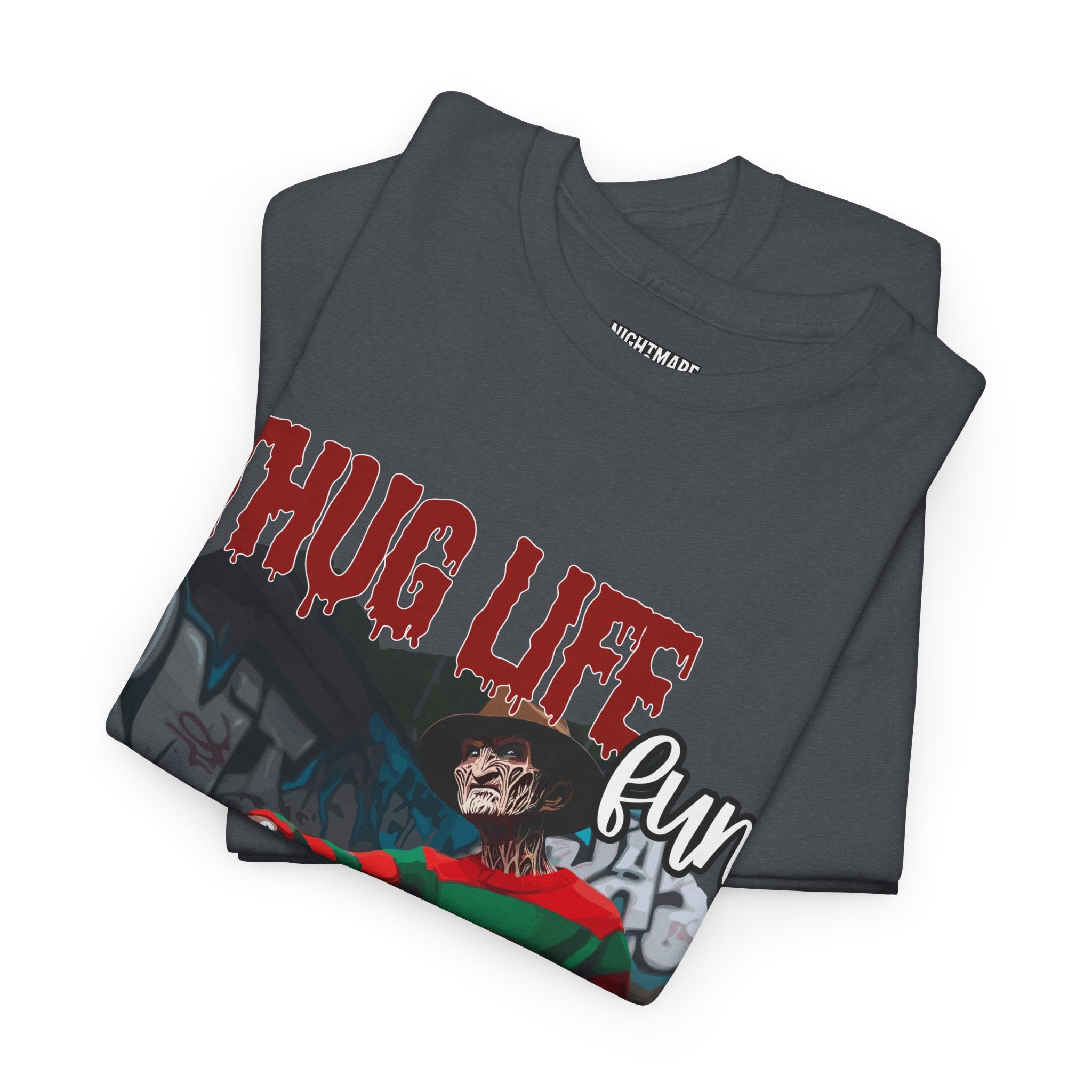 Freddie Kruger, Thug Life Tee - Horror Graphic Tee, Unisex Cotton Shirt, Halloween Costume, Horror Movie Gift