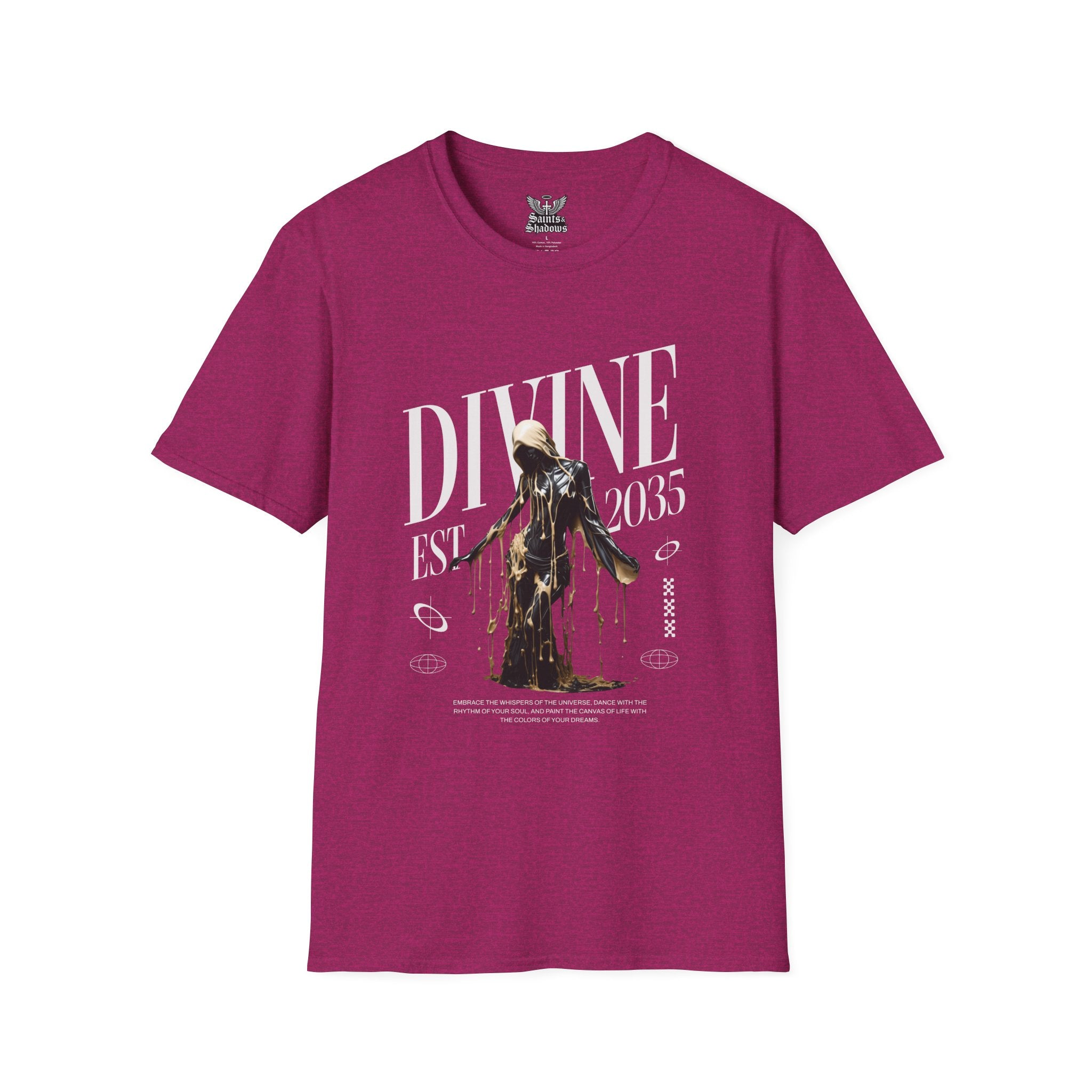 Saints and Shadows - Divine, Angelic Artwork Unisex Softstyle T-Shirt, Casual Wear