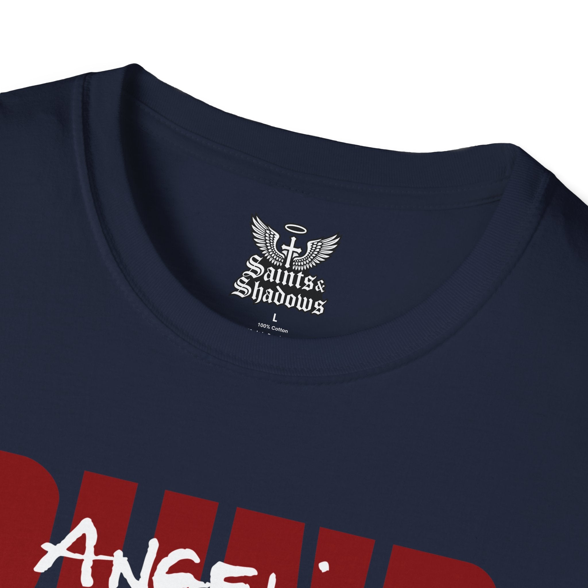 Saints and Shadows - Blind, Angelic Artwork Unisex Softstyle T-Shirt, Casual Wear