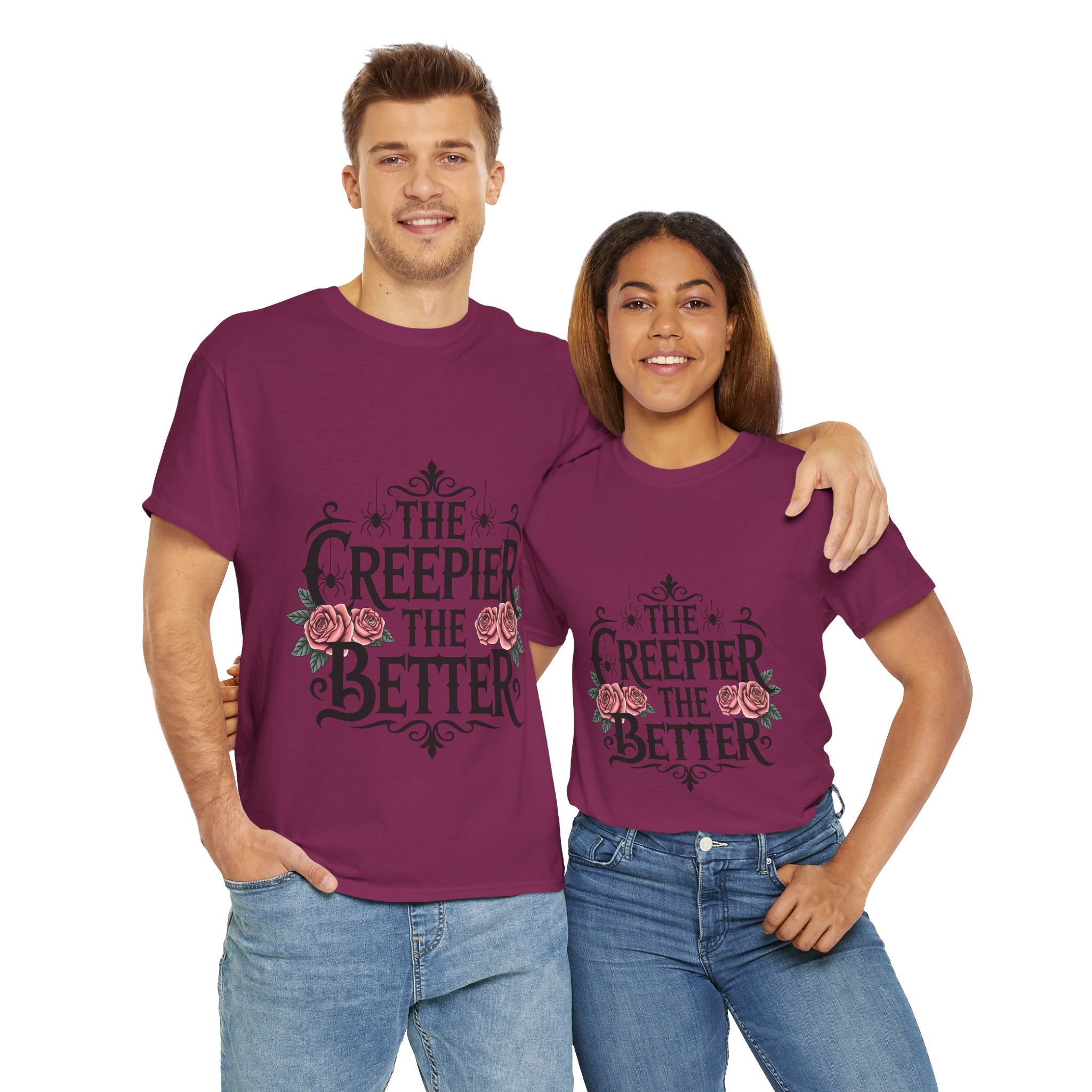 The Creepier the Better Tee, Perfect for Halloween, Casual Wear, Gift for Friends, Vintage Style, Unique Graphic T-Shirt
