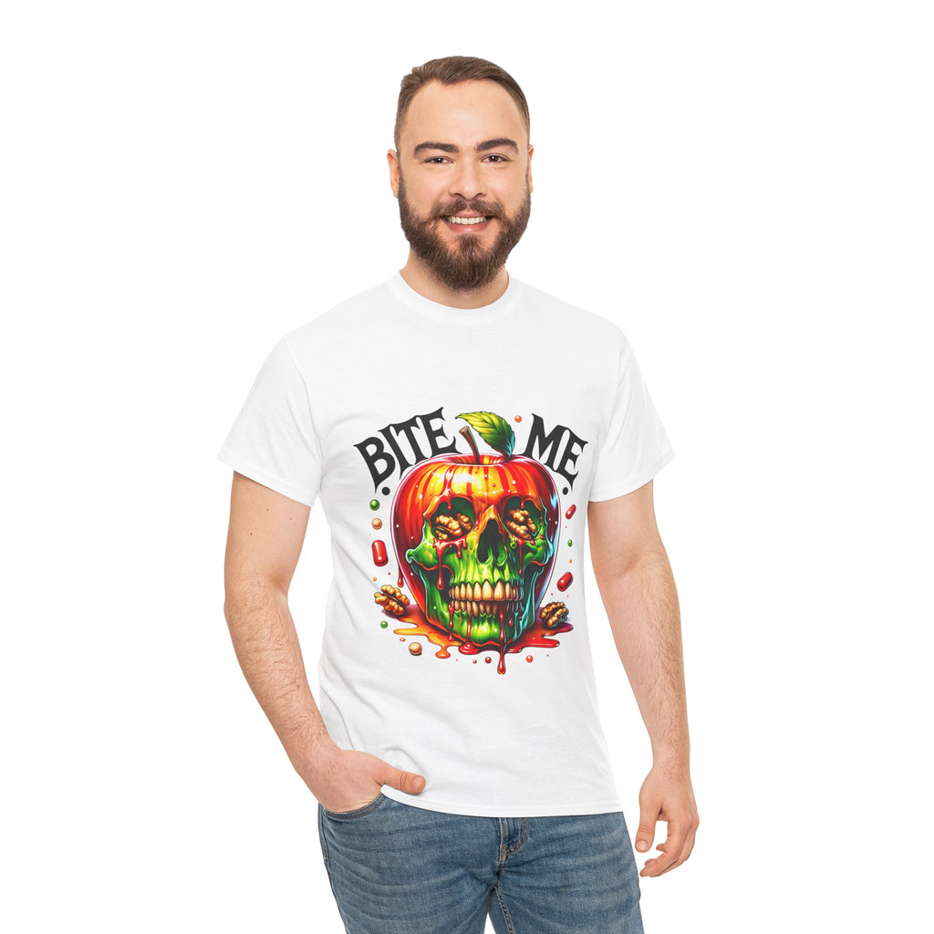Bite Me Skull T-Shirt, Fun Graphic Tee, Halloween Costume Top, Trendy Casual Wear, Unique Gift Idea for Friends