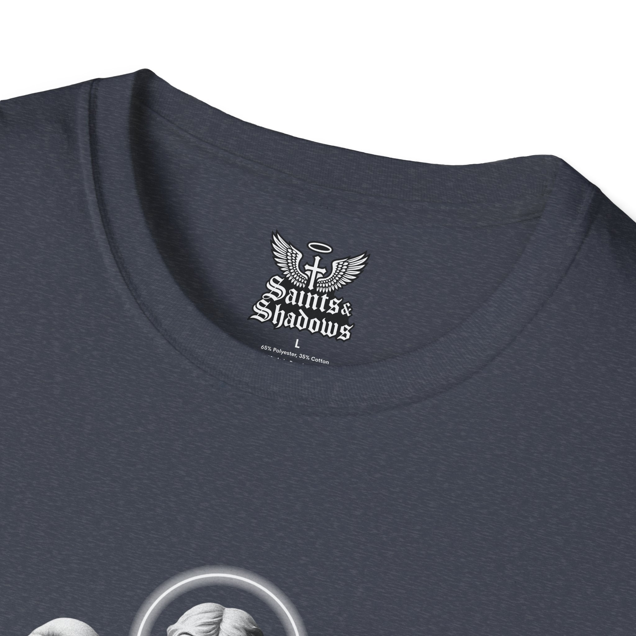 Saints and Shadows - Pensive, Angelic Artwork Unisex Softstyle T-Shirt, Casual Wear