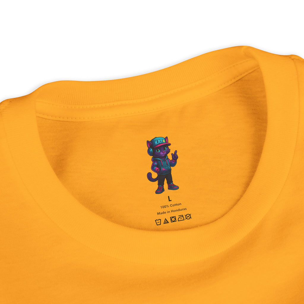 DJ KAT PAWS Paw-Sitive Waves Only, Youth Tee | Kids Surfing T-Shirt, Fun Cat Graphic Top, Summer Apparel, Gifts for Animal Lovers