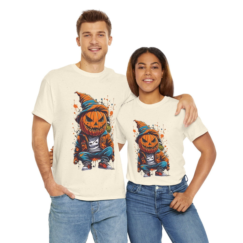 Scary Pumpkin, Horror Graphic Tee, Unisex Cotton Shirt, Halloween Costume, Horror Movie Gift, Spooky T-Shirt, Horror Fan Apparel