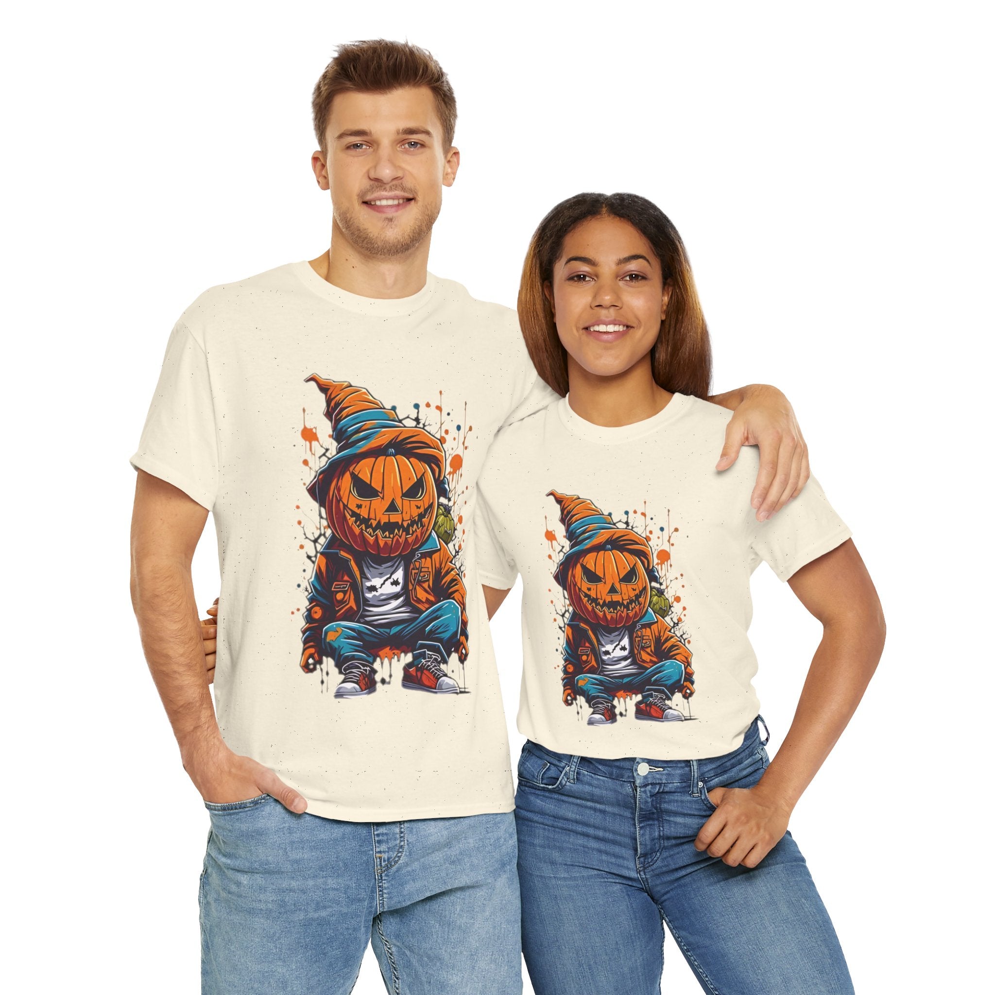Scary Pumpkin, Horror Graphic Tee, Unisex Cotton Shirt, Halloween Costume, Horror Movie Gift, Spooky T-Shirt, Horror Fan Apparel