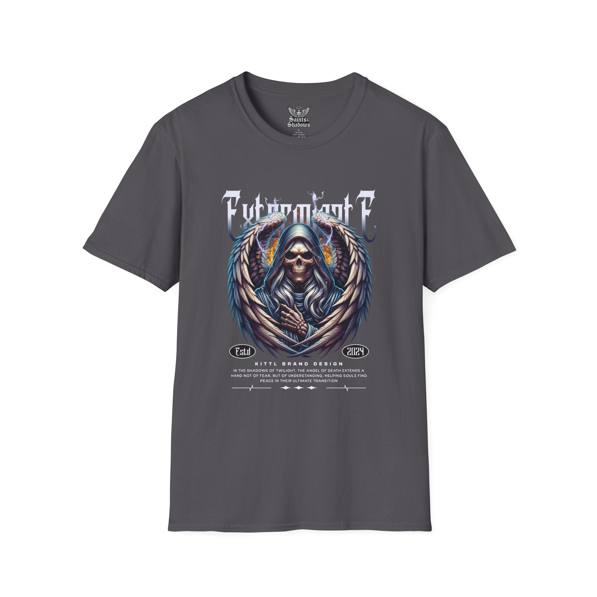 Saints and Shadows - Exterminate, Angelic Artwork Unisex Softstyle T-Shirt, Casual Wear