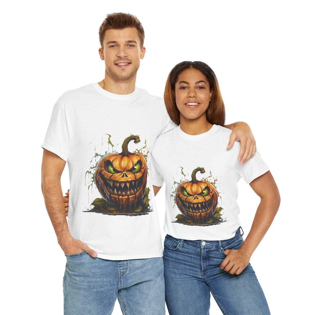 Spooky Pumpkin, Horror Graphic Tee, Unisex Cotton Shirt, Halloween Costume, Horror Movie Gift, Spooky T-Shirt, Horror Fan Apparel