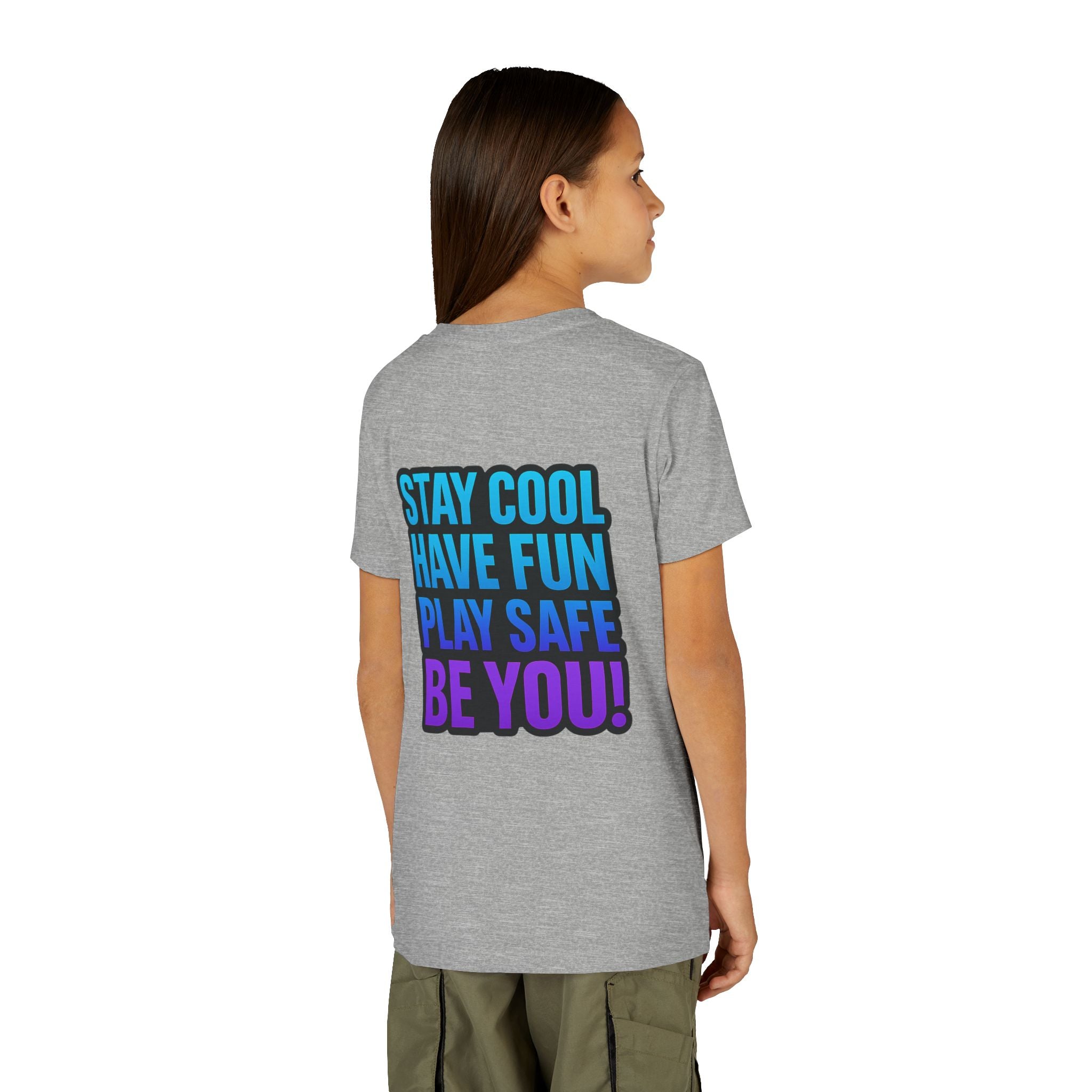DJ KAT PAWS Paw-sitively Shredding, Skateboarding Youth Tee | Fun Summer Shirt, Motivational Kids T-Shirt, Birthday Gift for Boys & Girls