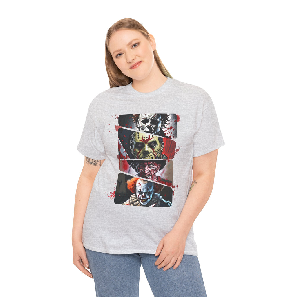 Horror Legends Horror Graphic Tee, Unisex Cotton Shirt, Halloween Costume, Horror Movie Gift, Spooky T-Shirt, Horror Fan Apparel