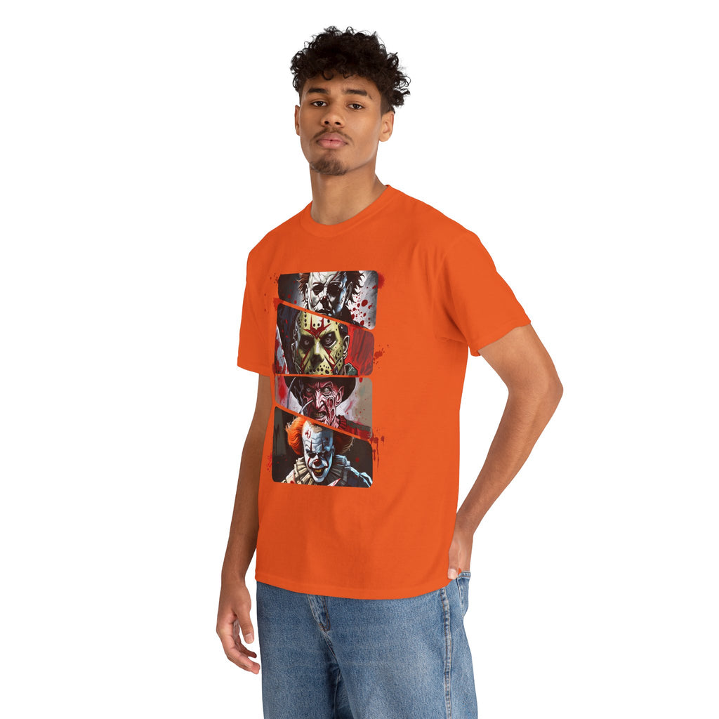 Horror Legends Horror Graphic Tee, Unisex Cotton Shirt, Halloween Costume, Horror Movie Gift, Spooky T-Shirt, Horror Fan Apparel