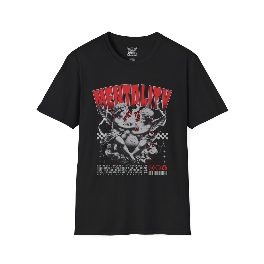 Saints and Shadows - Mentaility, Angelic Artwork Unisex Softstyle T-Shirt, Casual Wear