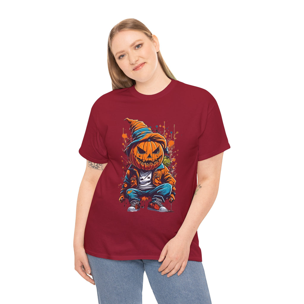 Scary Pumpkin, Horror Graphic Tee, Unisex Cotton Shirt, Halloween Costume, Horror Movie Gift, Spooky T-Shirt, Horror Fan Apparel