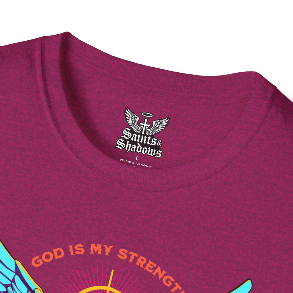 Saints and Shadows - St. Gabriel, Angelic Artwork Unisex Softstyle T-Shirt, Casual Wear