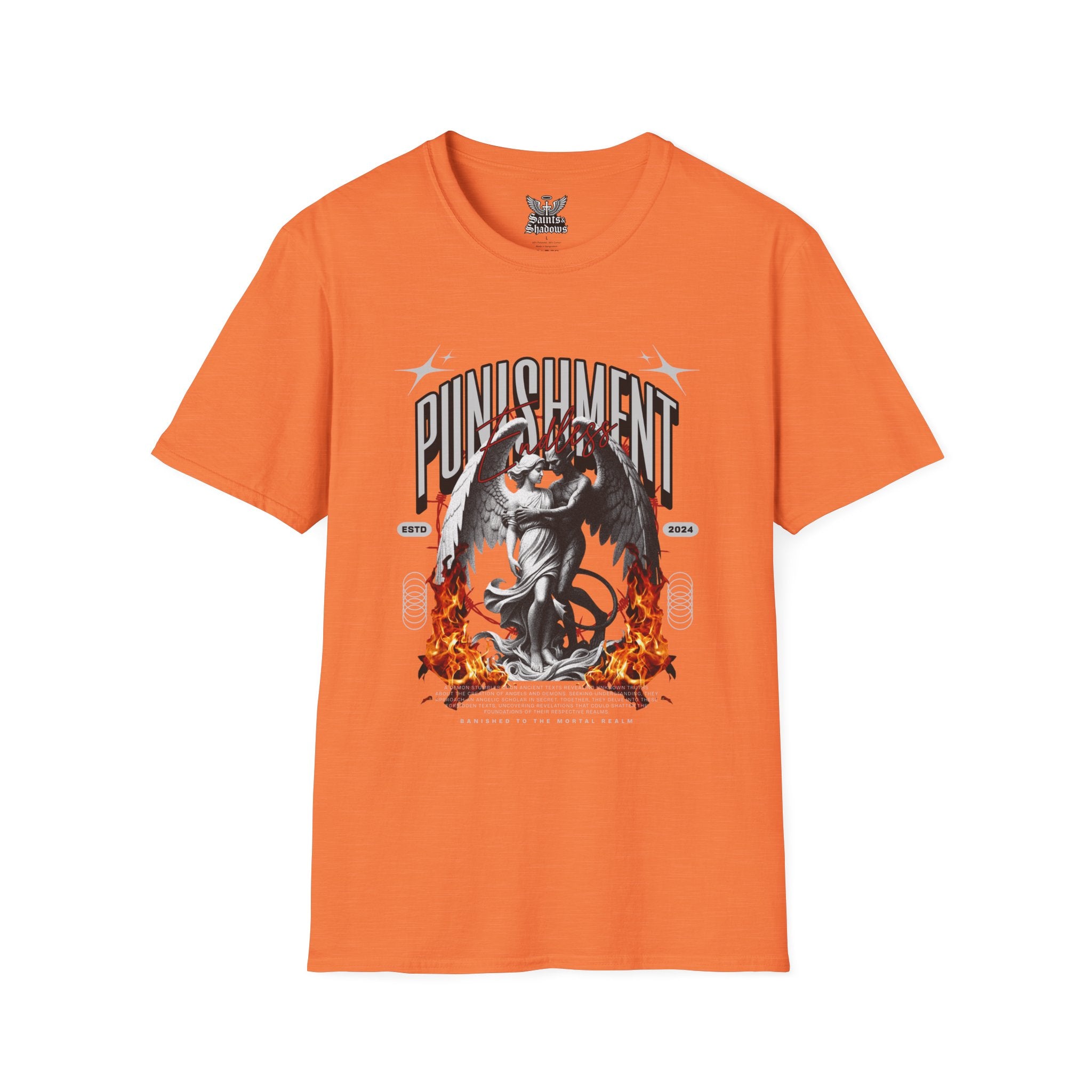 Saints and Shadows - Punishment, Angelic Artwork Unisex Softstyle T-Shirt, Casual Wear