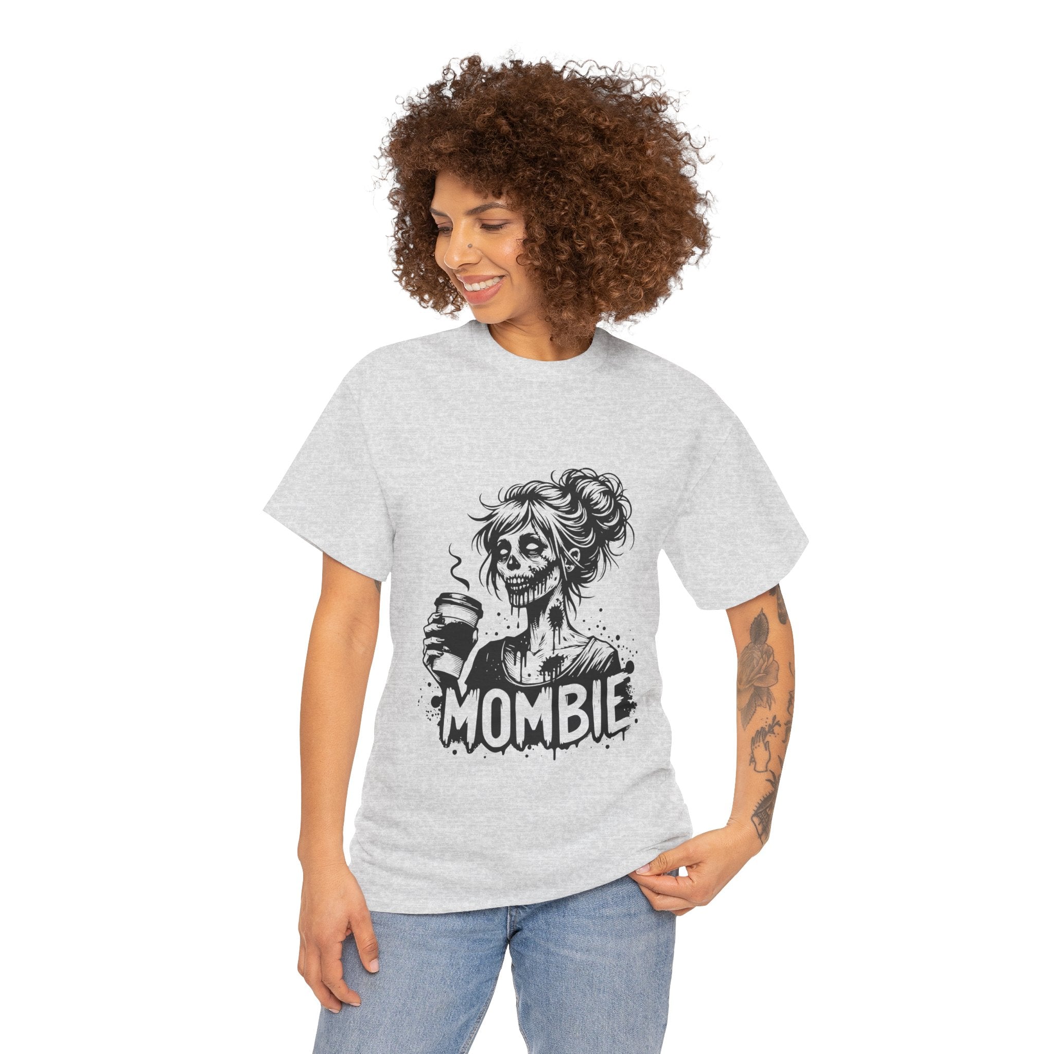 Mombie Unisex Tee, Perfect for Halloween, Gift for Moms, Relaxed Fit, Funny T-Shirt, Unique Graphic Tee, Casual Wear