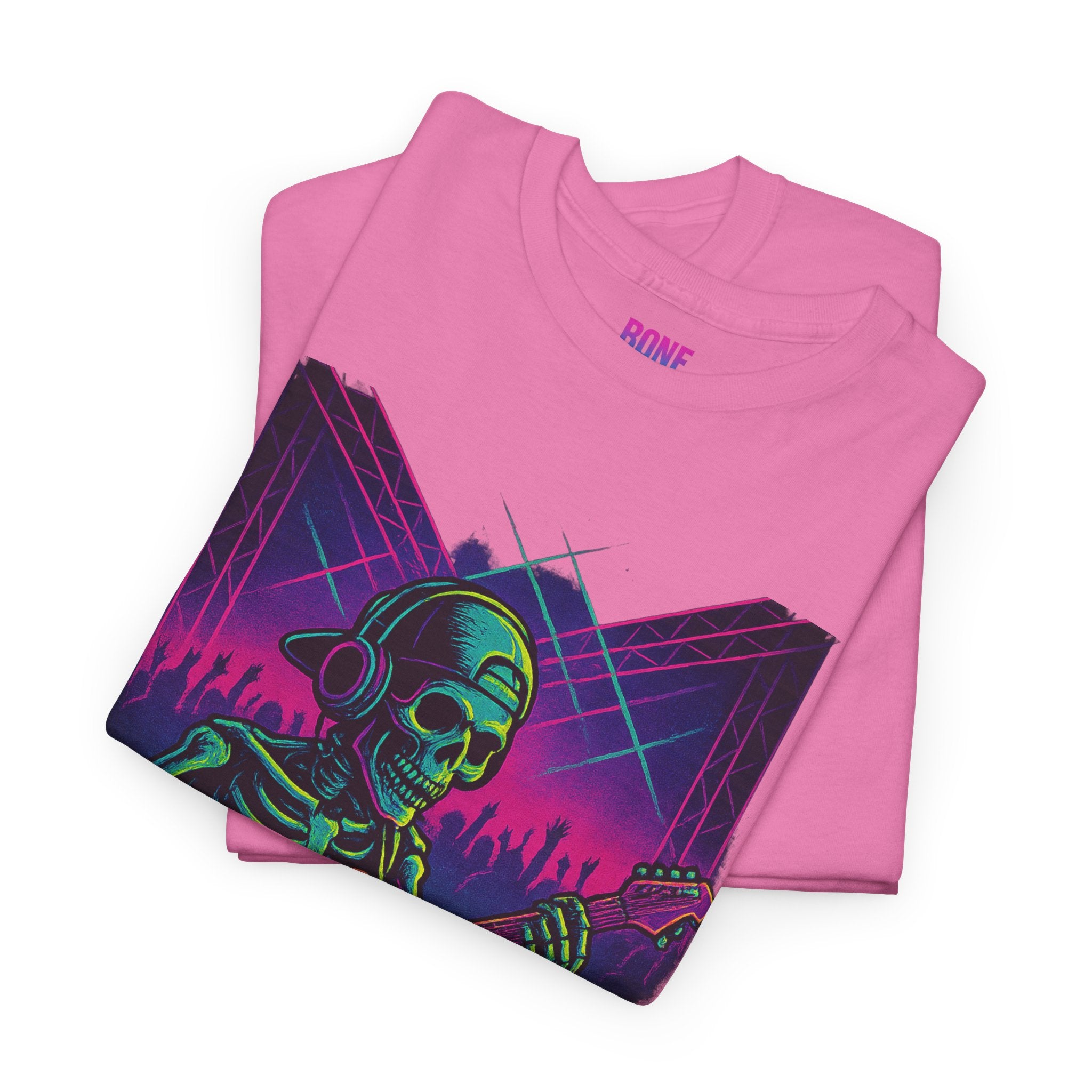 Bone Jams Rockin’ Skeleton, Tee | Loud Enough to Wake the Dead | Unisex Cotton Shirt for Music Lovers, Concerts, Halloween, Gifts