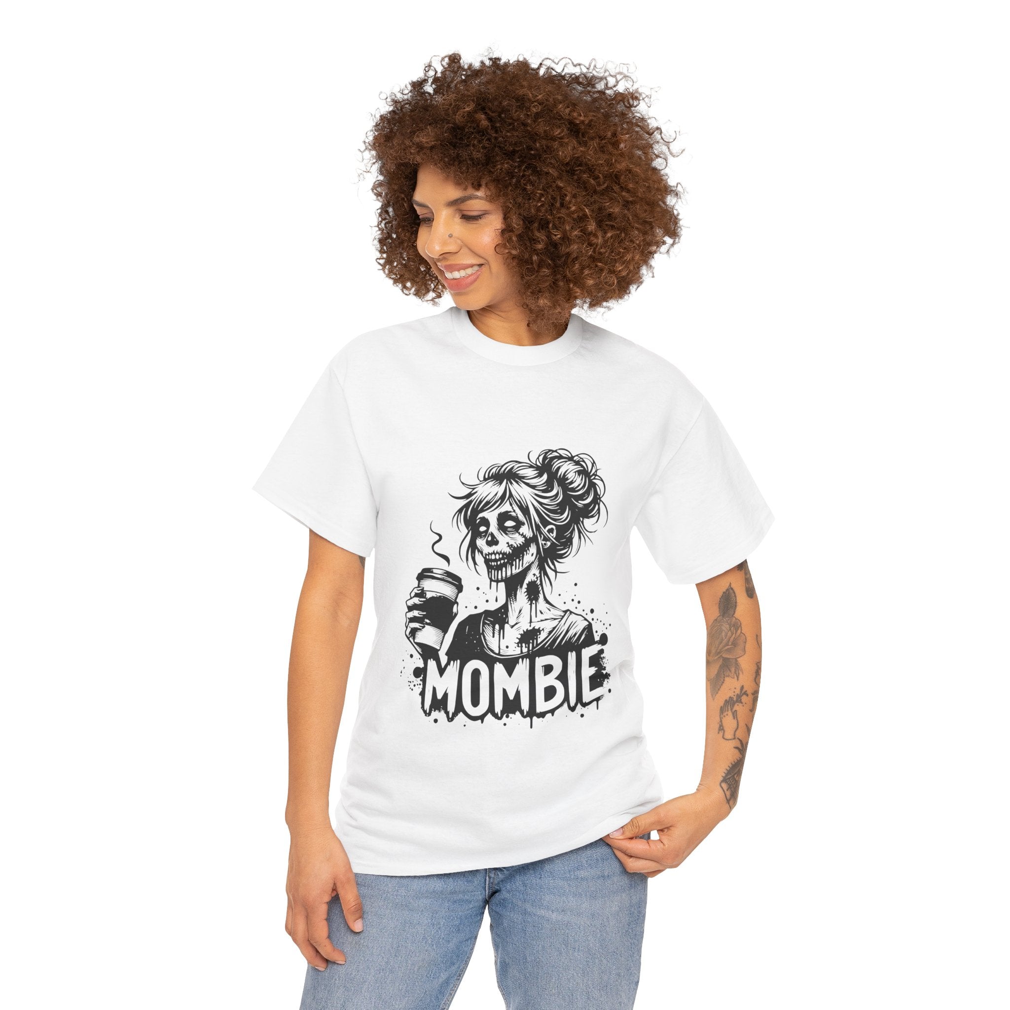 Mombie Unisex Tee, Perfect for Halloween, Gift for Moms, Relaxed Fit, Funny T-Shirt, Unique Graphic Tee, Casual Wear