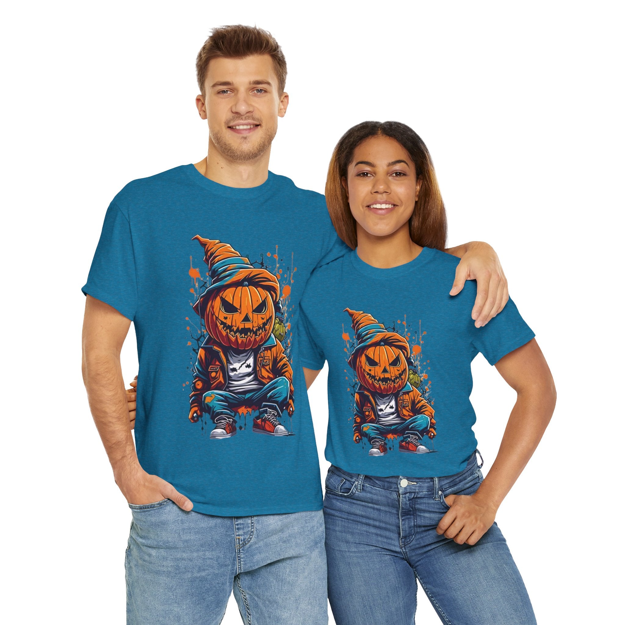 Scary Pumpkin, Horror Graphic Tee, Unisex Cotton Shirt, Halloween Costume, Horror Movie Gift, Spooky T-Shirt, Horror Fan Apparel