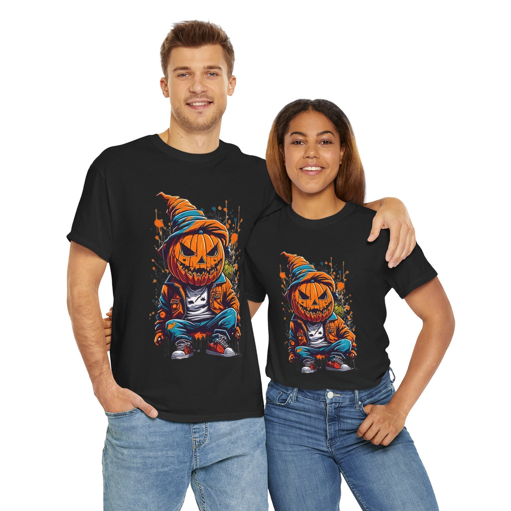 Scary Pumpkin, Horror Graphic Tee, Unisex Cotton Shirt, Halloween Costume, Horror Movie Gift, Spooky T-Shirt, Horror Fan Apparel