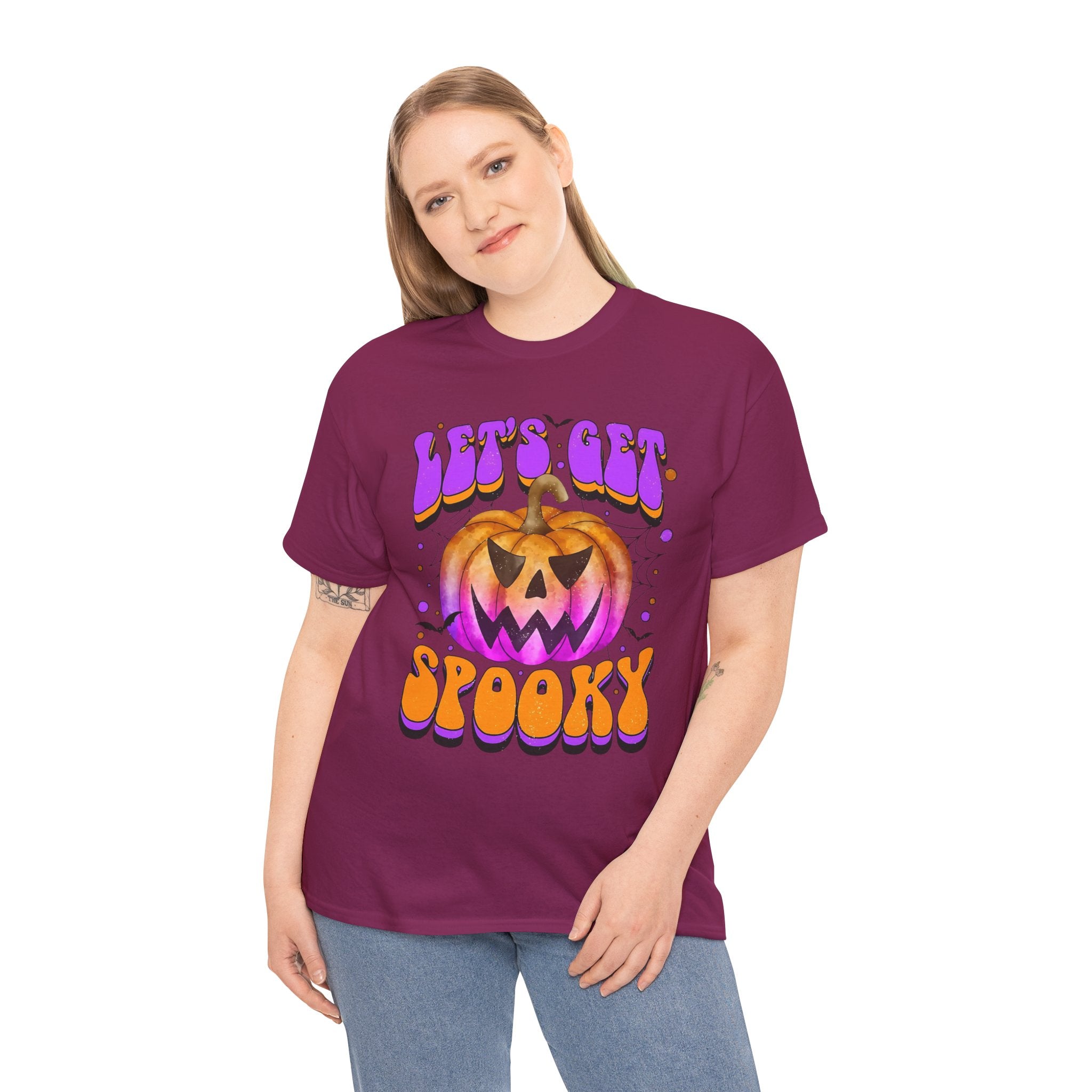Halloween Spooky Pumpkin Tee, Unisex Cotton Shirt, Halloween Costume, Fall Festivities, Trick or Treat
