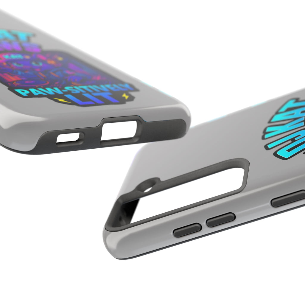DJ KAT PAWS - Paw-sitively LIT | Tough Phone Cases - Unique Gift for Cat Lovers, Funny Phone Accessory, Music Lover's Case, Pet Owner Present