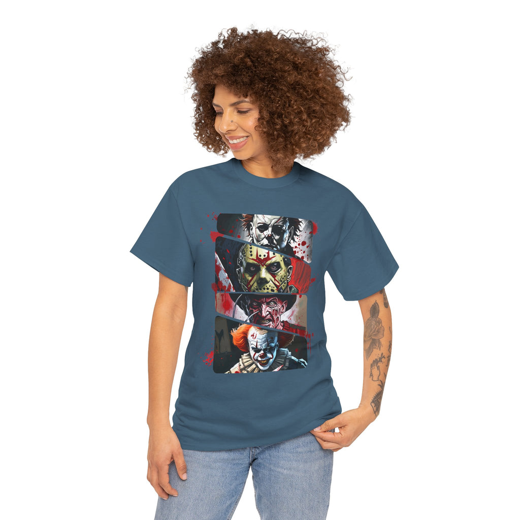Horror Legends Horror Graphic Tee, Unisex Cotton Shirt, Halloween Costume, Horror Movie Gift, Spooky T-Shirt, Horror Fan Apparel