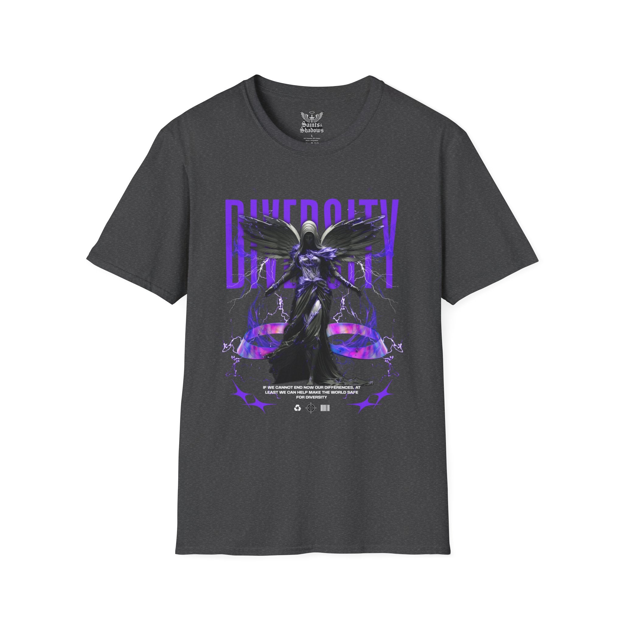 Saints and Shadows - Diversity, Angelic Artwork Unisex Softstyle T-Shirt, Casual Wear