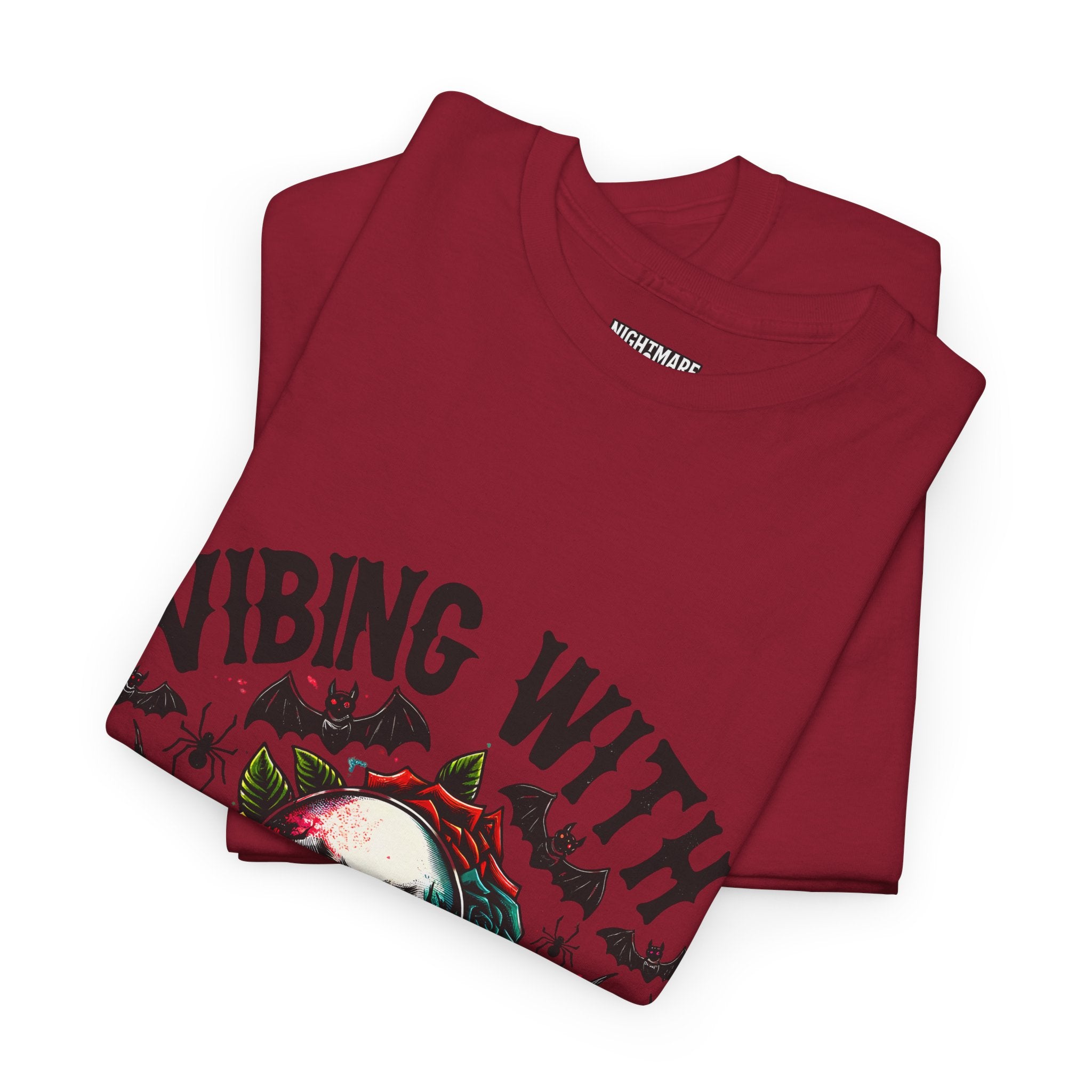 Vibing With My Demons, Halloween Skeleton & Pumpkin Tee, Spooky Season Apparel, Fall Fashion, Gift for Halloween Lovers