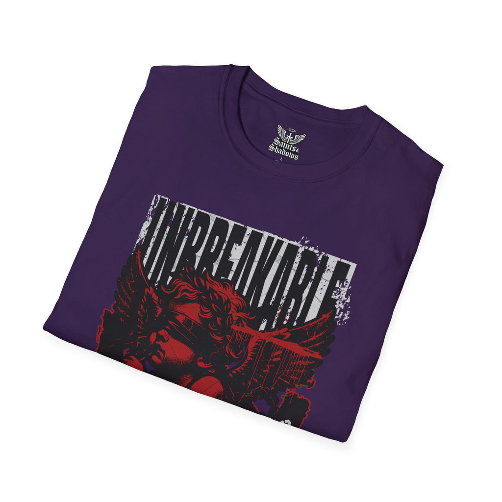 Saints and Shadows - Unbreakabe Strength, Angelic Artwork Unisex Softstyle T-Shirt, Casual Wear