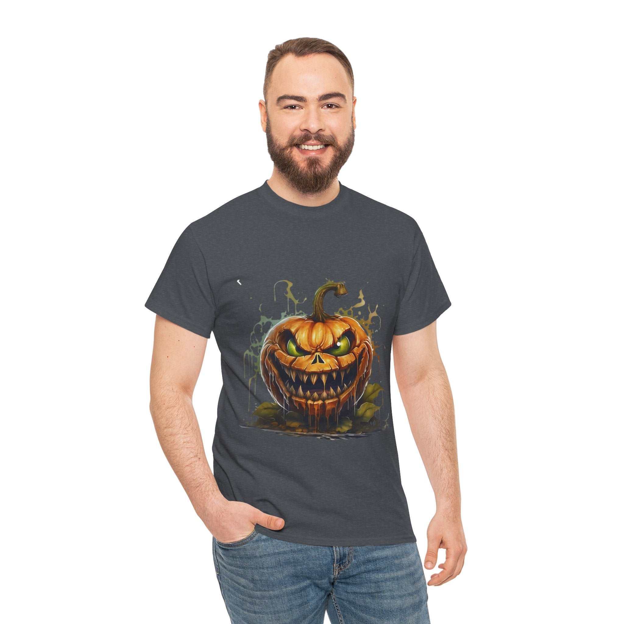 Spooky Pumpkin, Horror Graphic Tee, Unisex Cotton Shirt, Halloween Costume, Horror Movie Gift, Spooky T-Shirt, Horror Fan Apparel