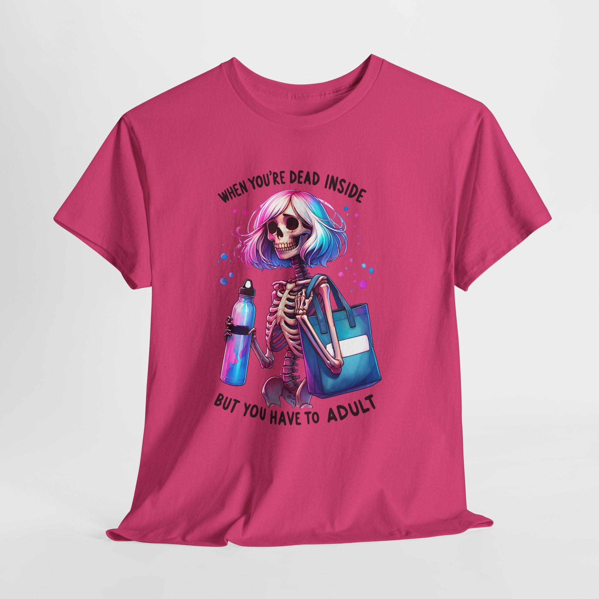 When you're dead onside, Whimsical Skeleton Tee, Funny Graphic Shirt, Perfect for Halloween, Unique Gift Idea, Casual Wear, Everyday Humor