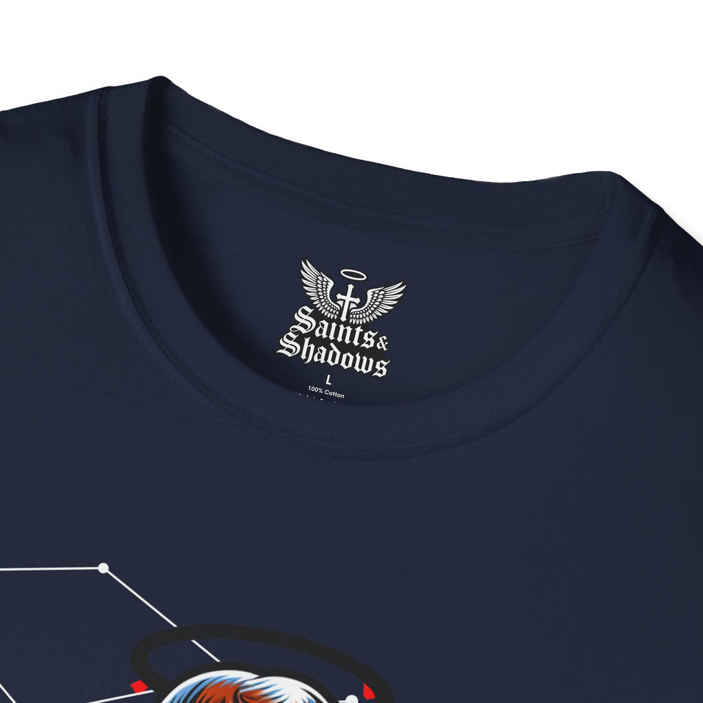 Saints and Shadows - Rebirth, Angelic Artwork Unisex Softstyle T-Shirt, Casual Wear