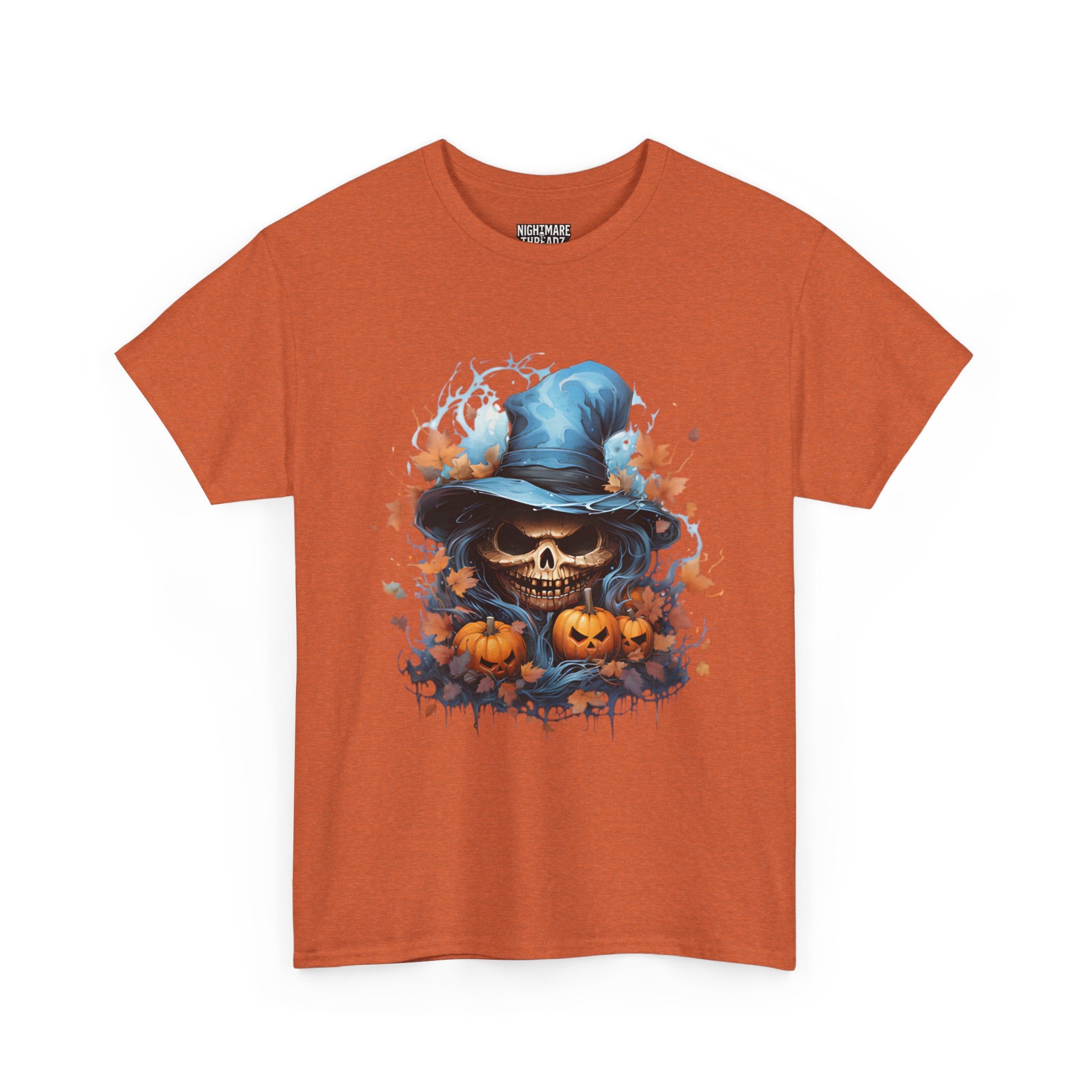 Skull Witch Unhappy Halloween Tee - Halloween Shirt, Spooky Tee, Pumpkin Shirt, Fall Apparel, Costume Top