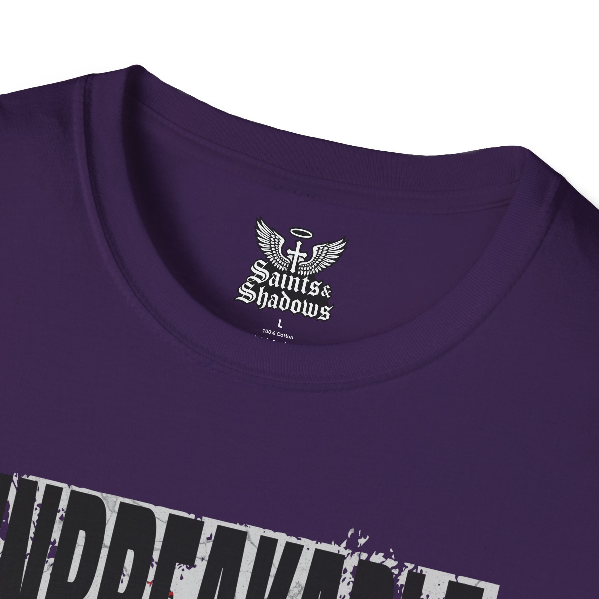 Saints and Shadows - Unbreakabe Strength, Angelic Artwork Unisex Softstyle T-Shirt, Casual Wear
