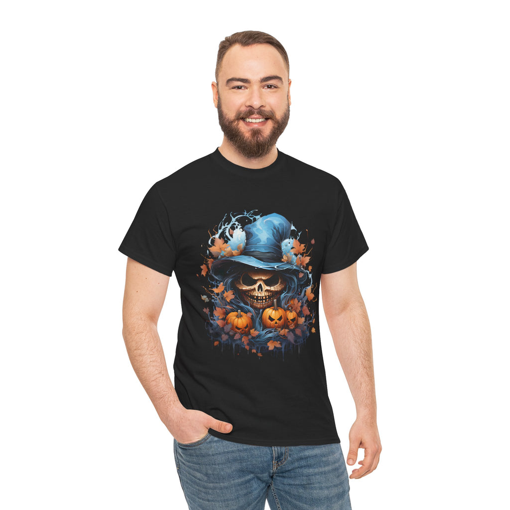 Skull Witch Unhappy Halloween Tee - Halloween Shirt, Spooky Tee, Pumpkin Shirt, Fall Apparel, Costume Top