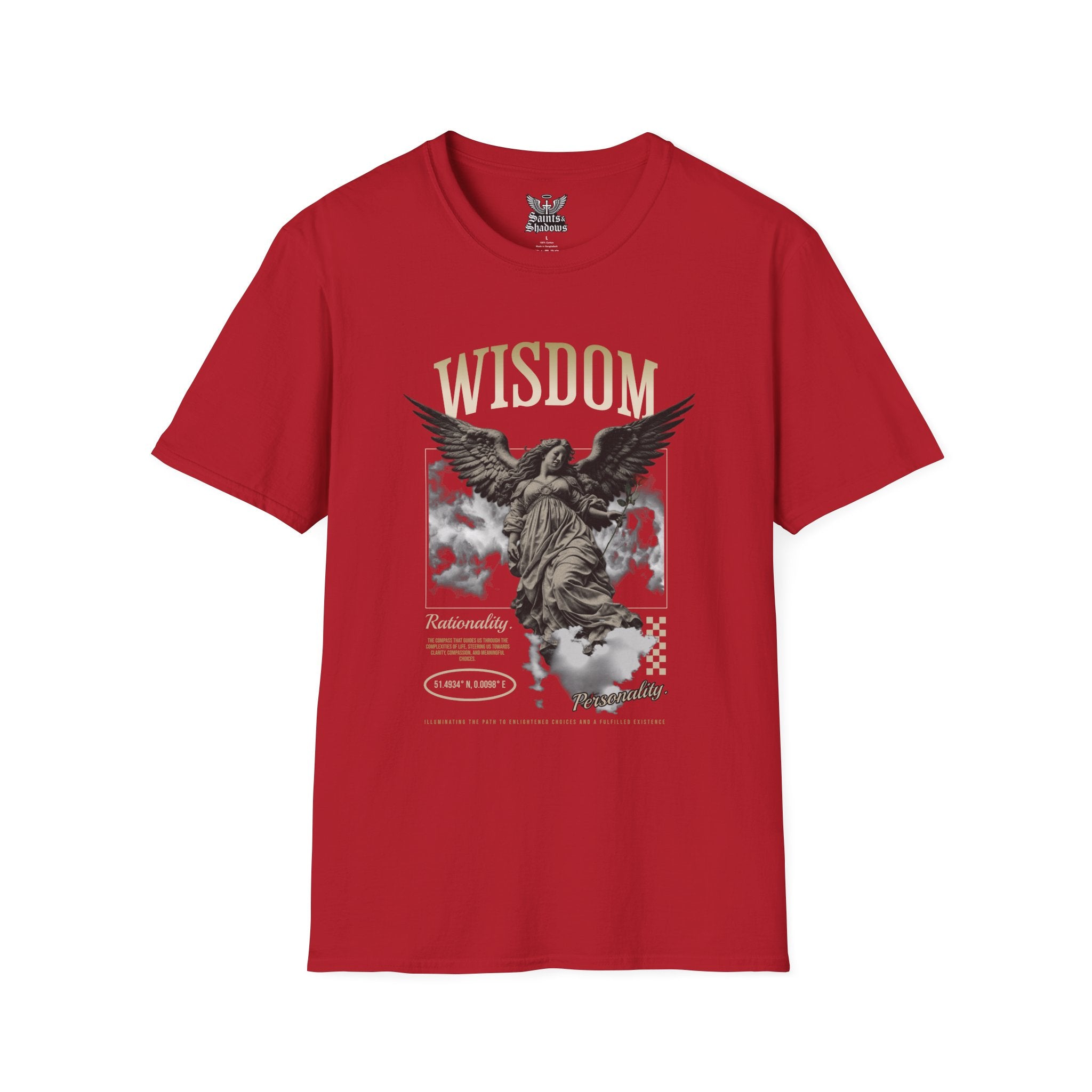 Saints and Shadows - Wisdom, Angelic Artwork Unisex Softstyle T-Shirt, Casual Wear