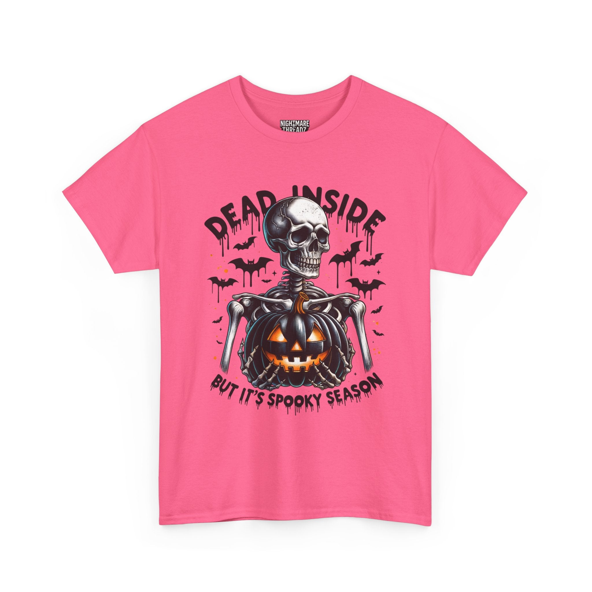 Dead Inside, Spooky Season Tee, Unisex Heavy Cotton T-Shirt, Halloween Shirt, Fun Casual Wear, Graphic Tee, Gift for Halloween Lovers