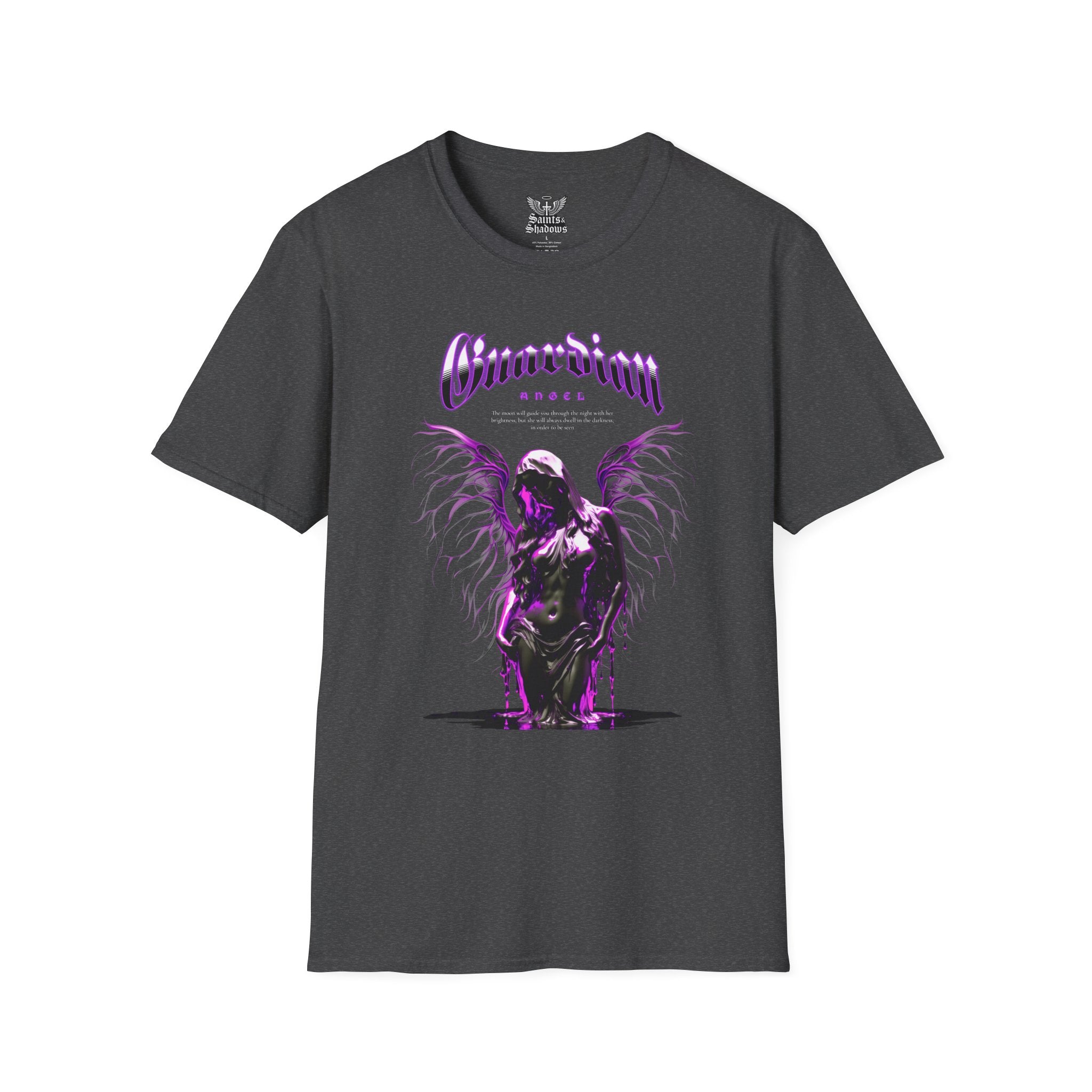 Saints and Shadows - Guardian Angel, Angelic Artwork Unisex Softstyle T-Shirt, Casual Wear