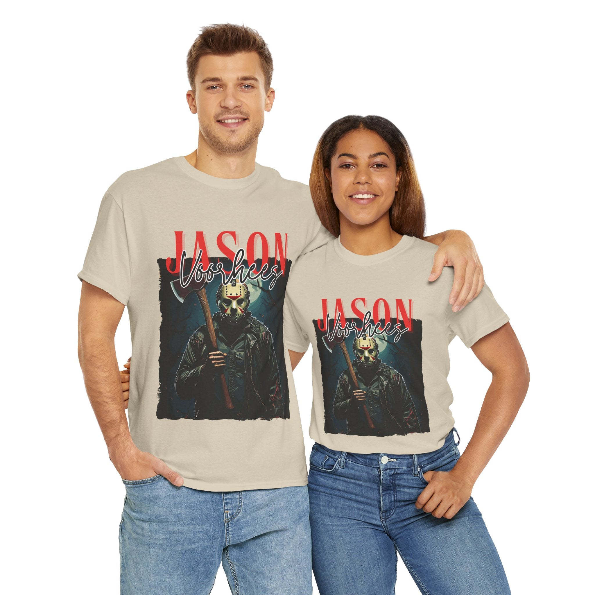 Jason Vorhees Horror Graphic Tee, Unisex Cotton Shirt, Halloween Costume, Horror Movie Gift, Spooky T-Shirt, Horror Fan Apparel