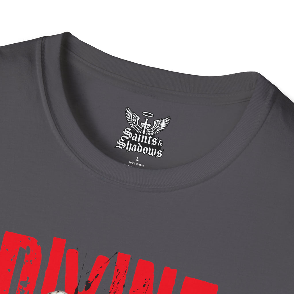 Saints and Shadows - Divine Death, Angelic Artwork Unisex Softstyle T-Shirt, Casual Wear