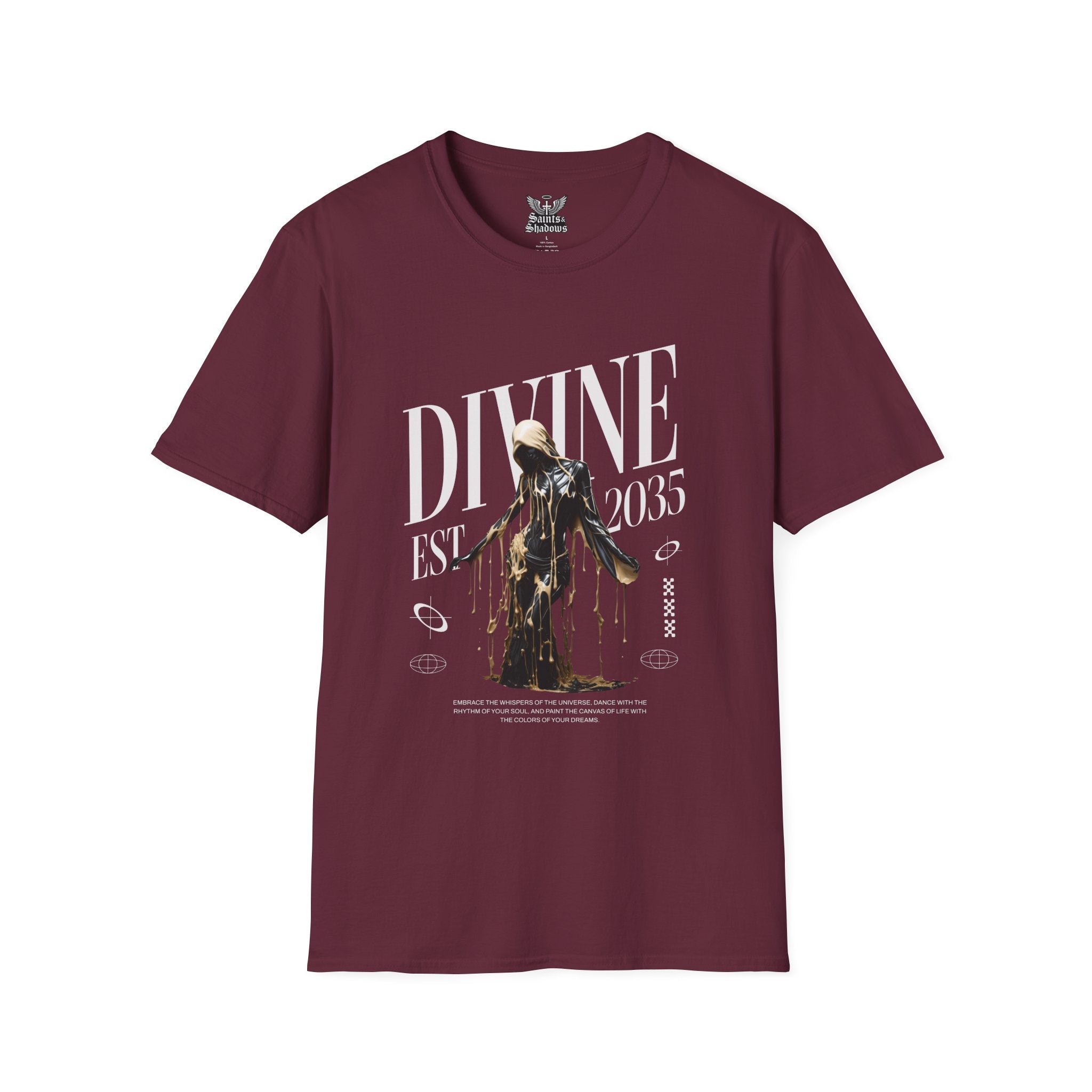 Saints and Shadows - Divine, Angelic Artwork Unisex Softstyle T-Shirt, Casual Wear