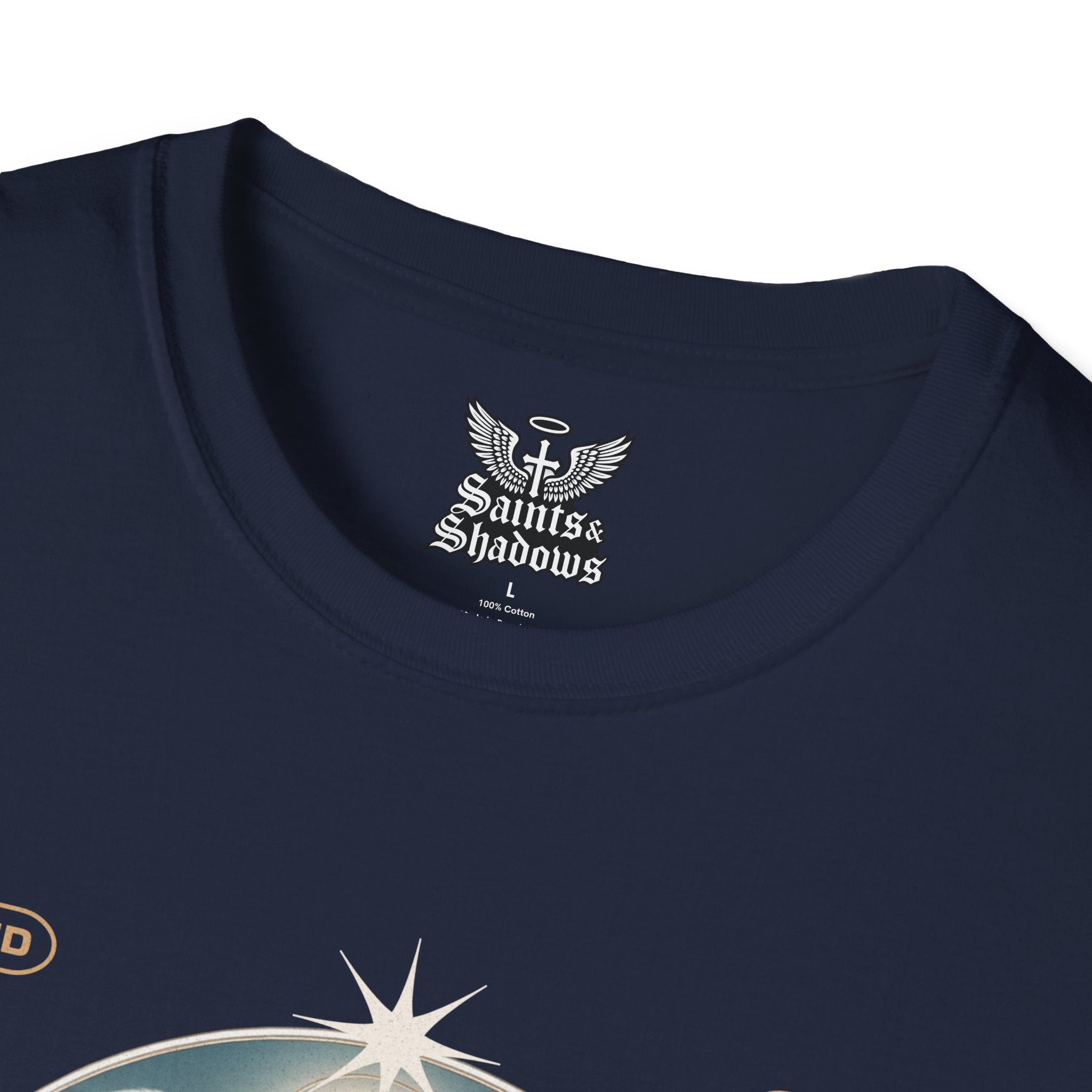 Saints and Shadows - Reflection, Angelic Artwork Unisex Softstyle T-Shirt, Casual Wear