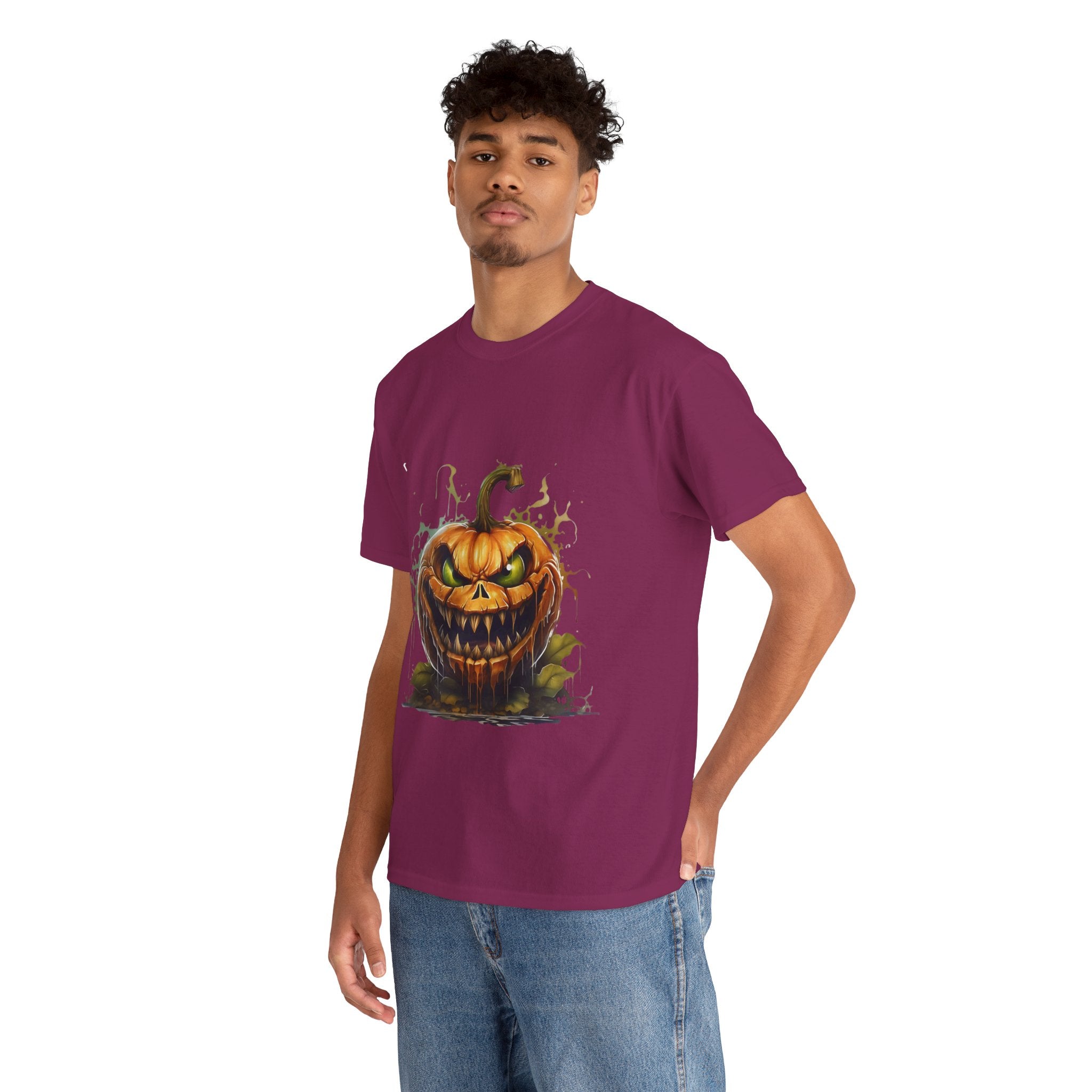 Spooky Pumpkin, Horror Graphic Tee, Unisex Cotton Shirt, Halloween Costume, Horror Movie Gift, Spooky T-Shirt, Horror Fan Apparel