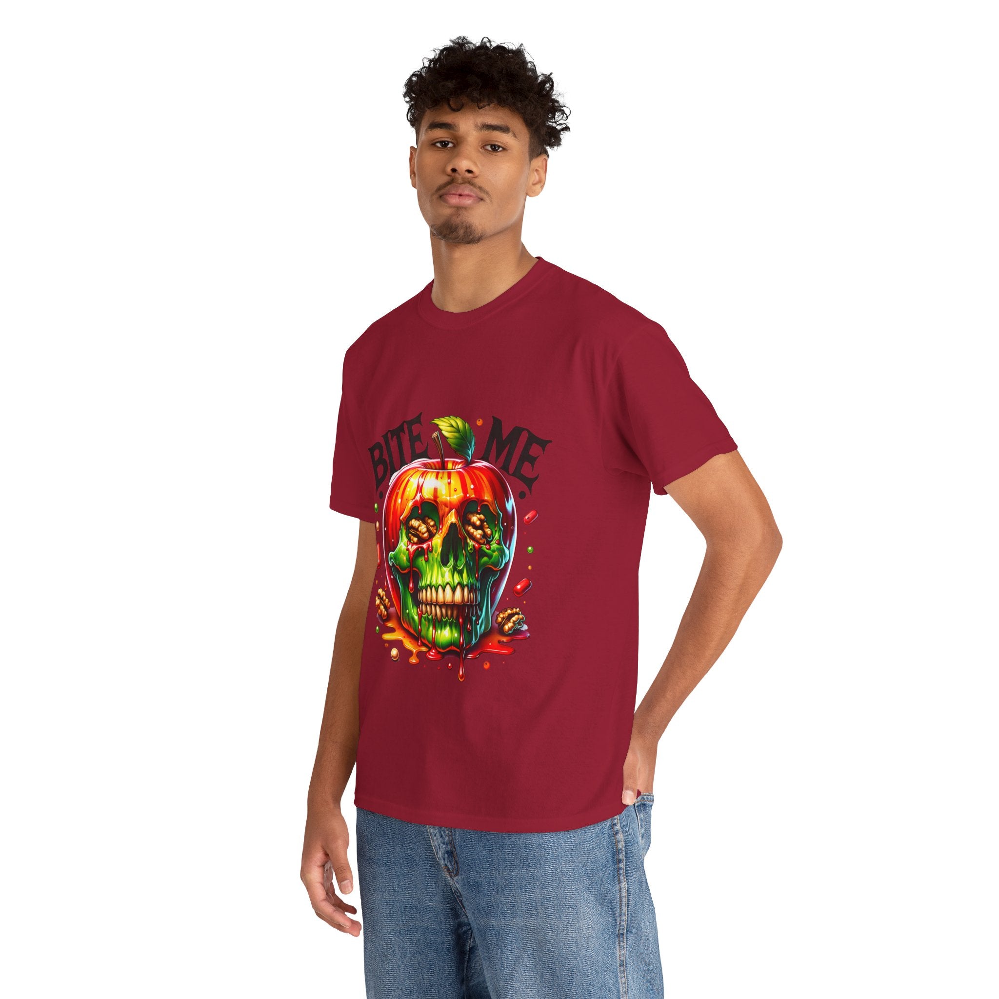 Bite Me Skull T-Shirt, Fun Graphic Tee, Halloween Costume Top, Trendy Casual Wear, Unique Gift Idea for Friends