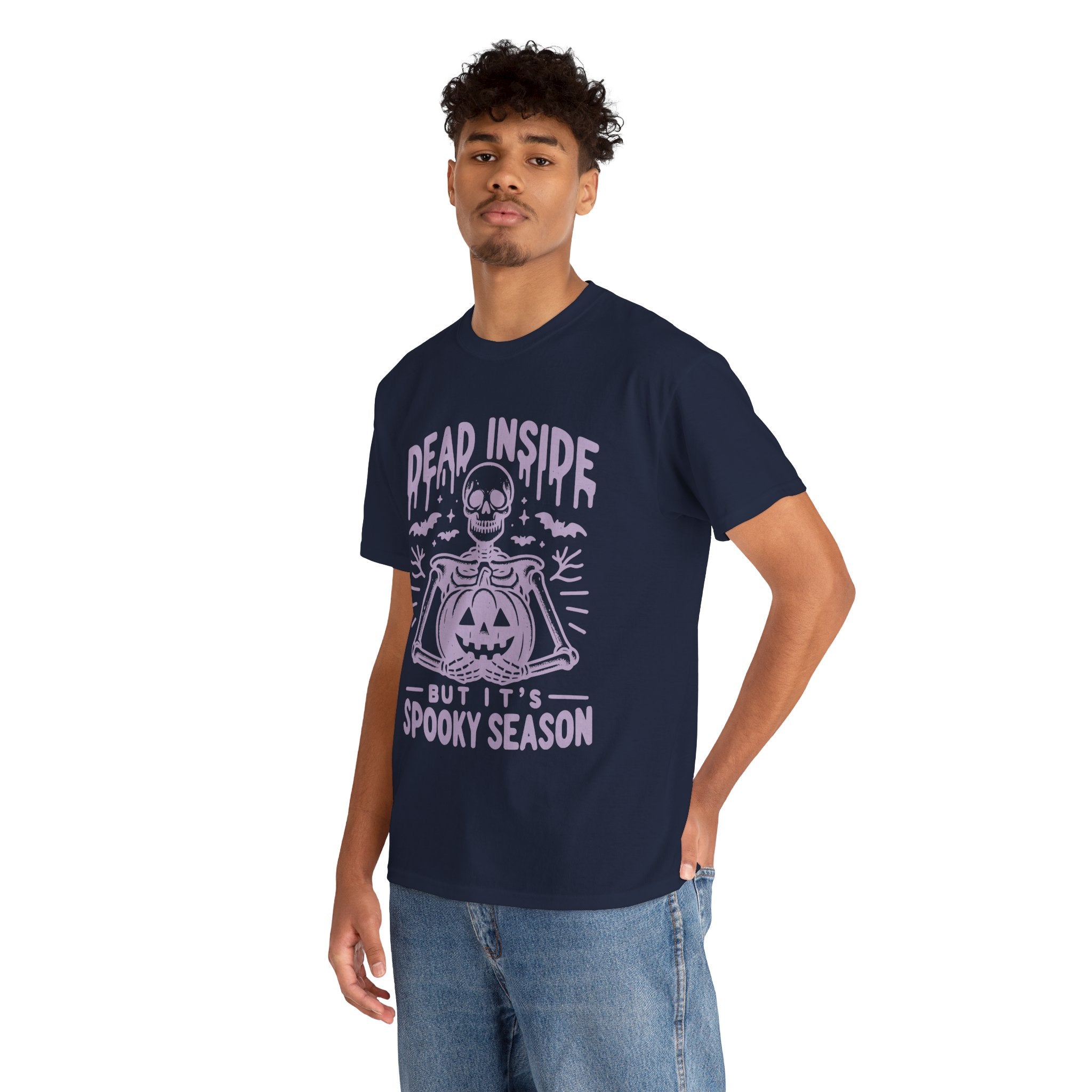 Spooky Season Dead Inside Unisex Tee, Halloween Shirt, Graphic Tee, Fall Apparel, Ghostly Vibes, Comfy Everyday Wear