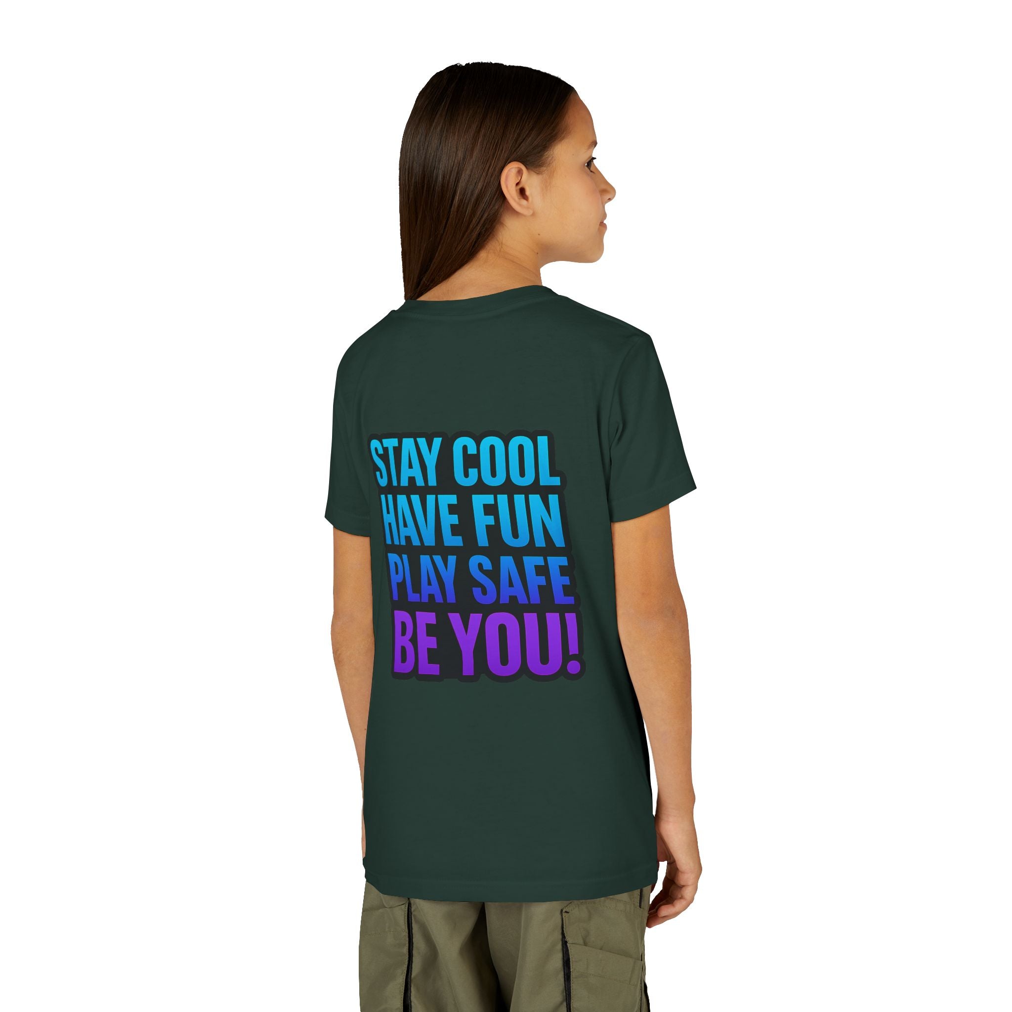 DJ KAT PAWS Paw-sitively Shredding, Skateboarding Youth Tee | Fun Summer Shirt, Motivational Kids T-Shirt, Birthday Gift for Boys & Girls
